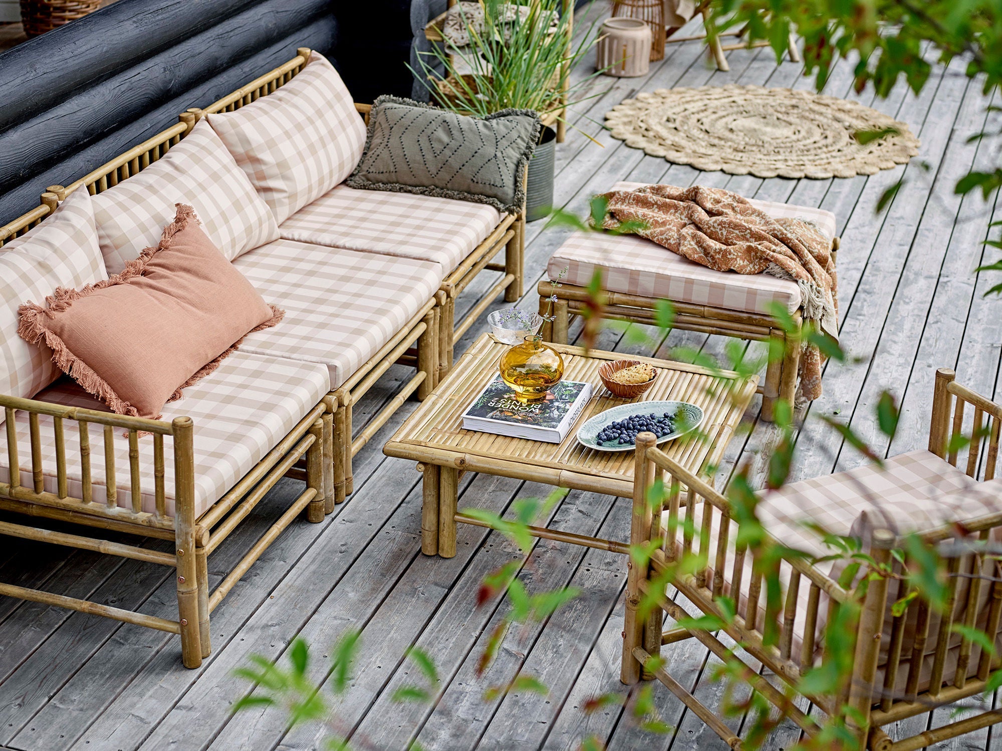 Bloomingville Korfu Module Sofa Rechterhoek, Natuur, Bamboo