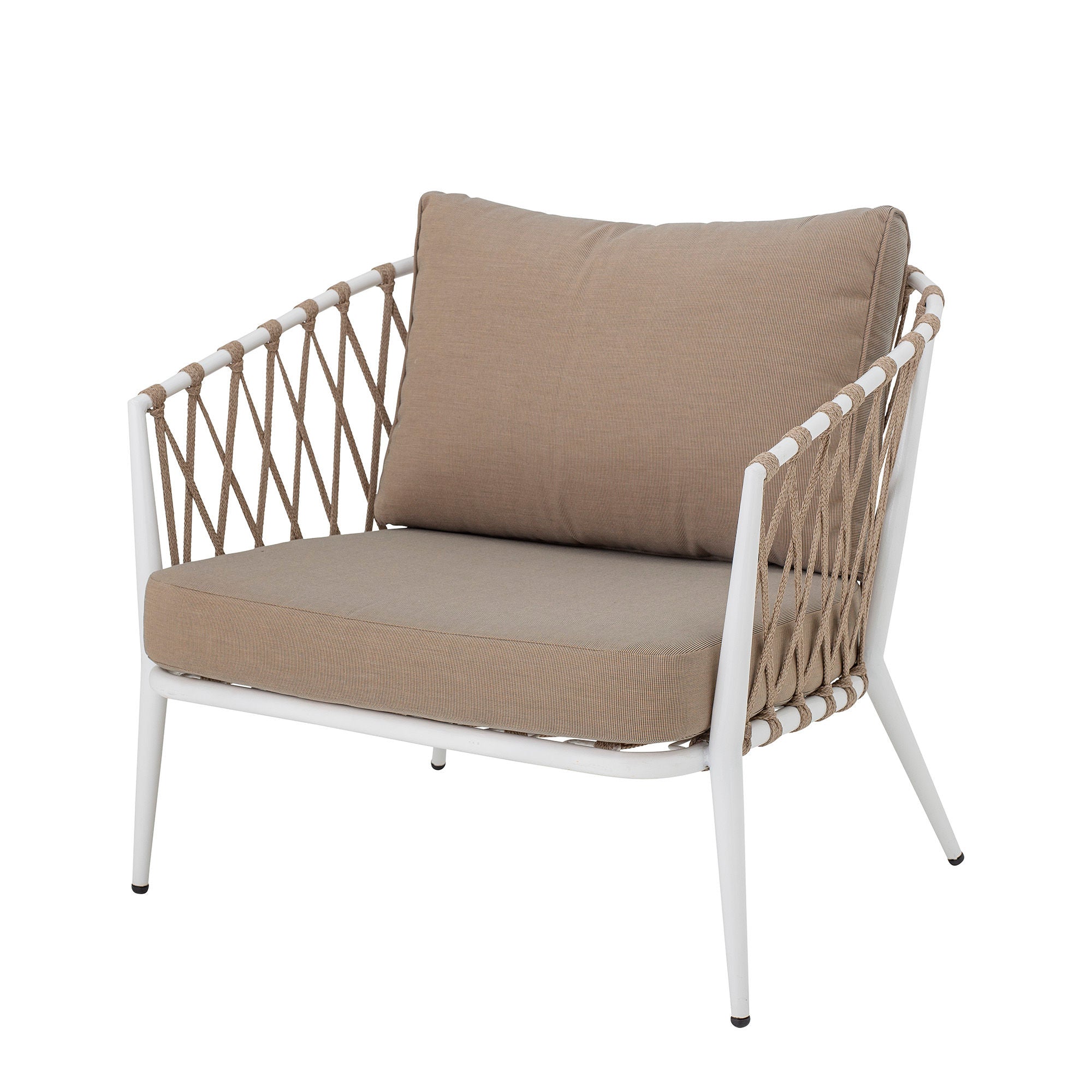 Collection créative Cia Lounge Chair, blanc, métal