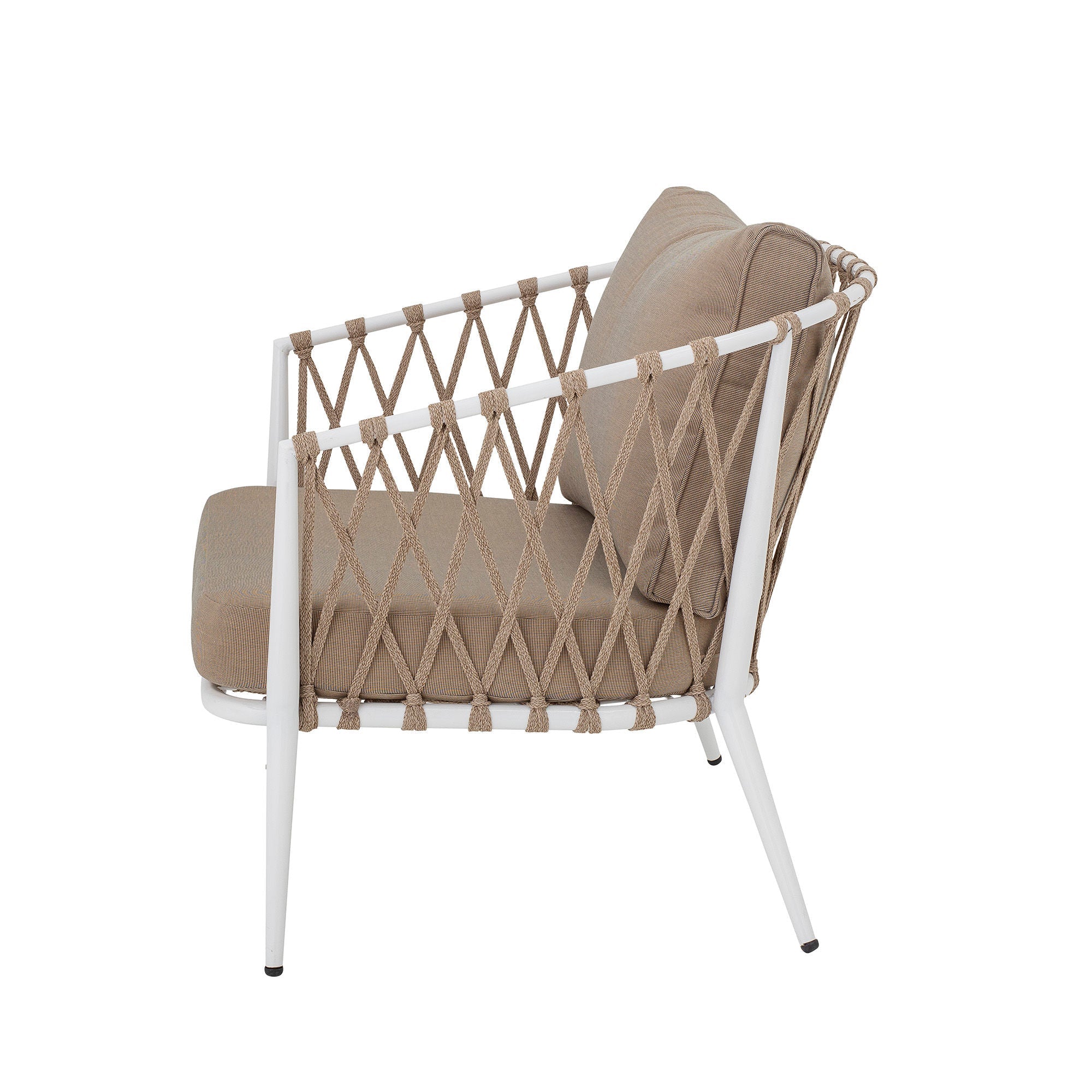 Collection créative Cia Lounge Chair, blanc, métal