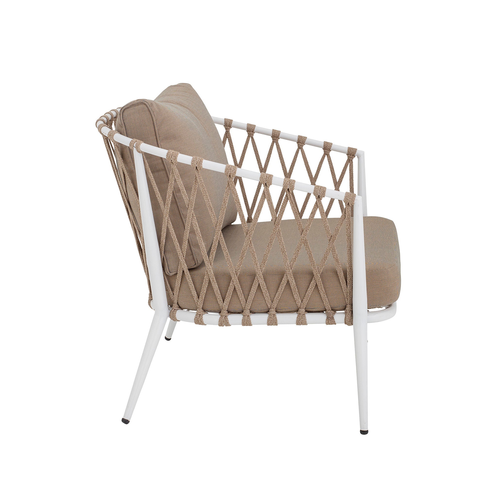 Collection créative Cia Lounge Chair, blanc, métal