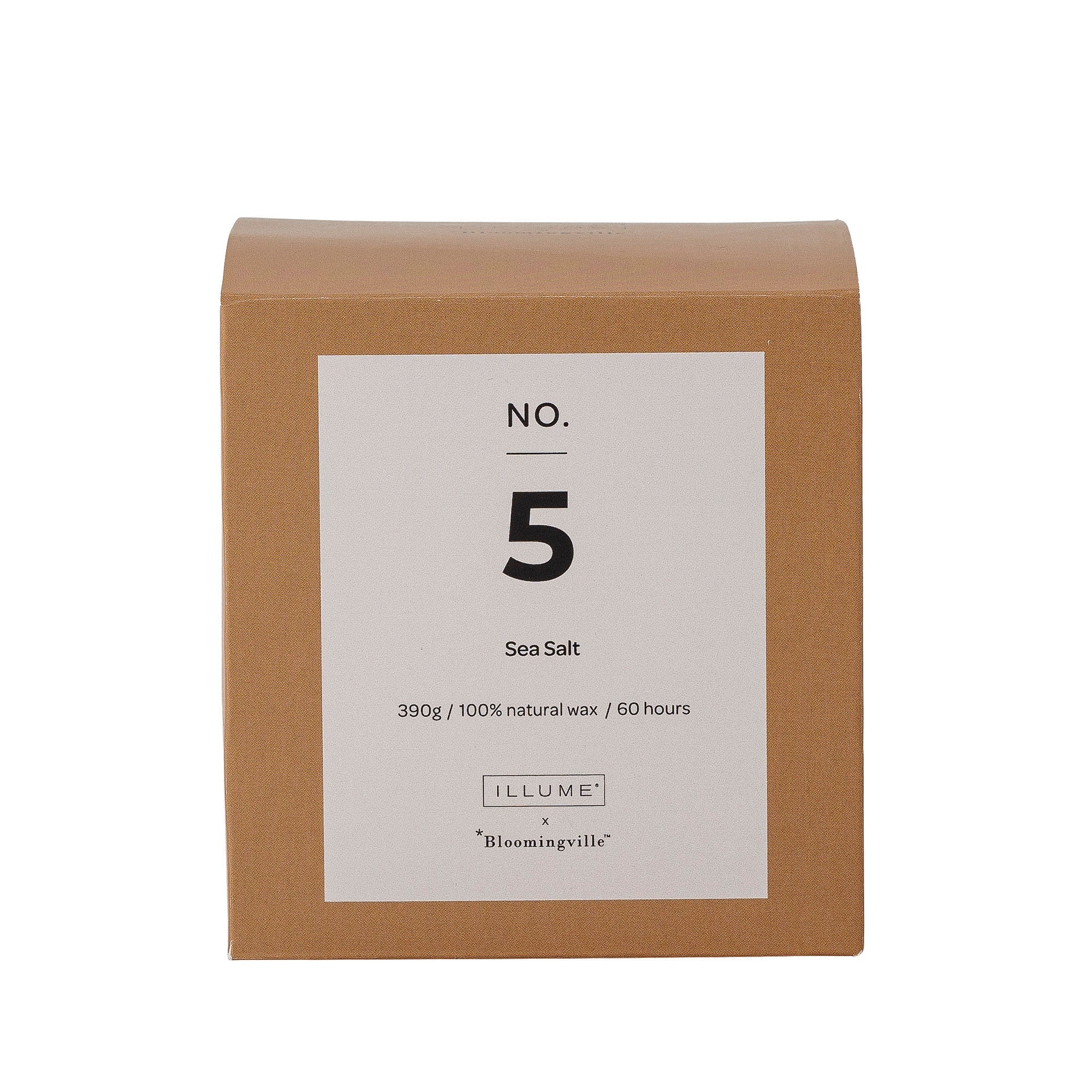 Illume x Bloomingville n ° 5-Sea Salt Scent Candle, brun, cire