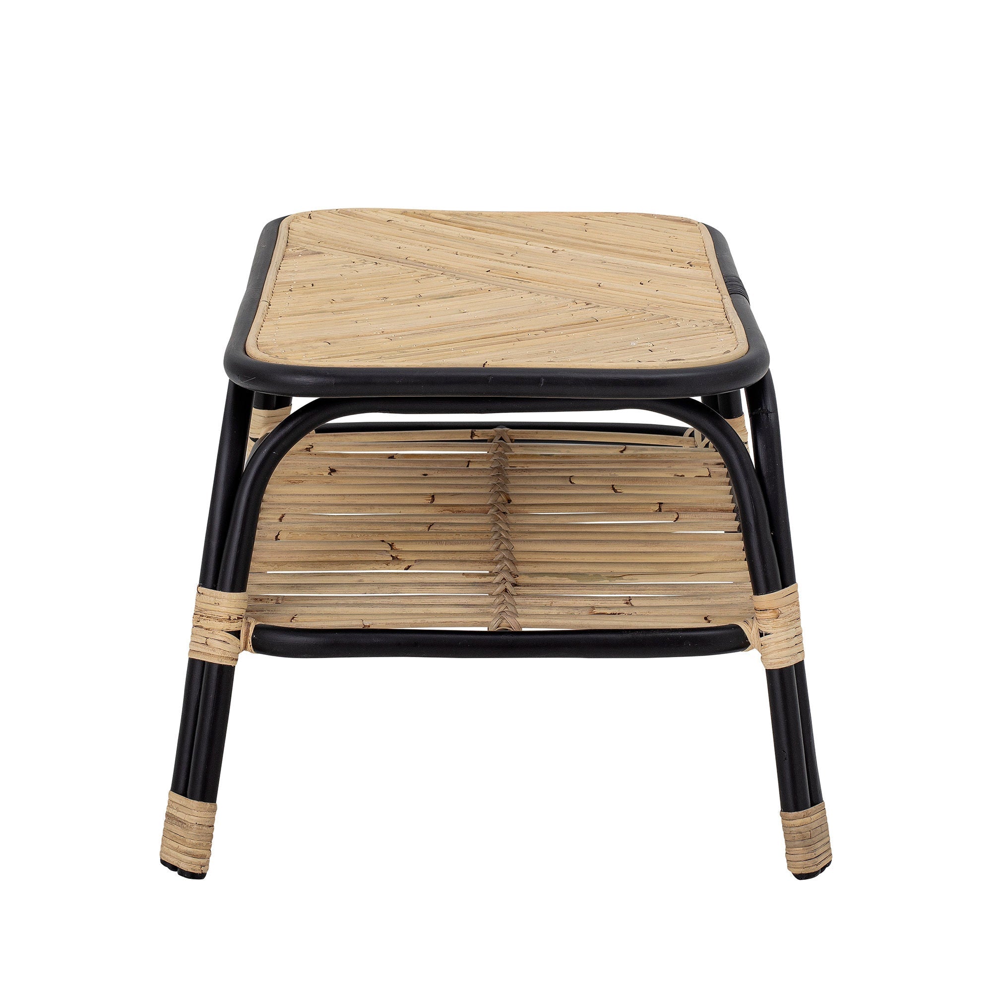 Mesa de café Bloomingville Loue, preto, Rattan