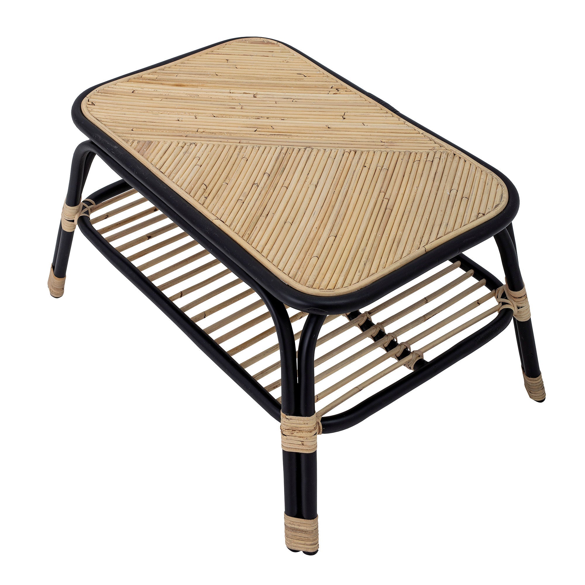 Bloomingville Loue salontafel, zwart, rattan