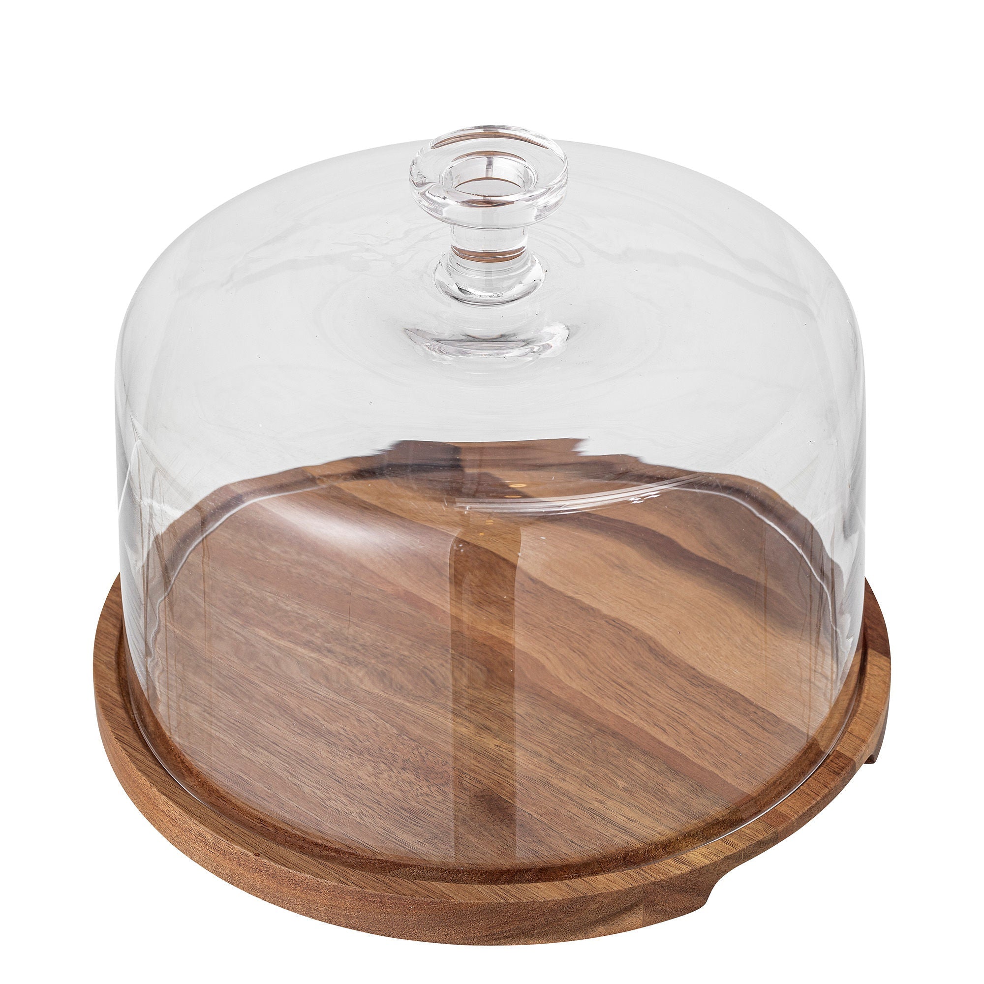 Bloomingville NICI Cake Tray w / Dome, Nature, Acacia