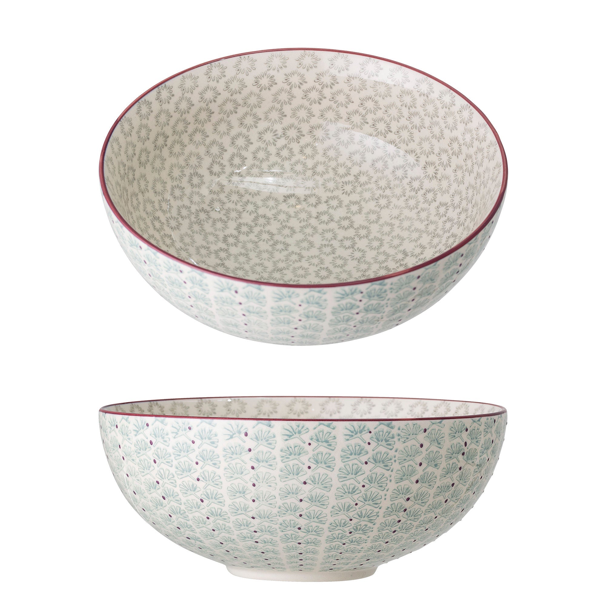 Bloomingville Maya Bowl, groen, steengoed