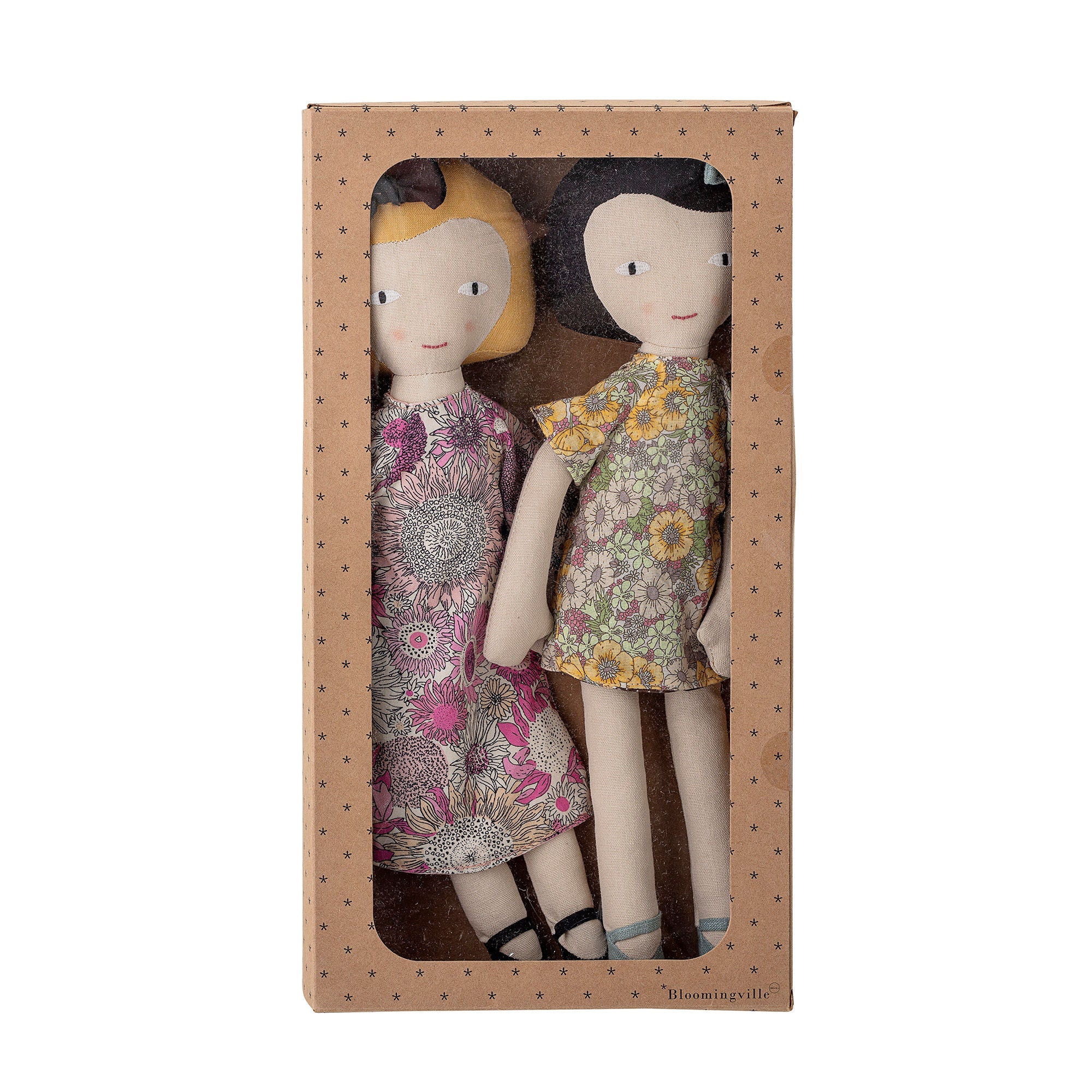 Bloomingville Mini Molly og Vida Doll, Rose, Cotton