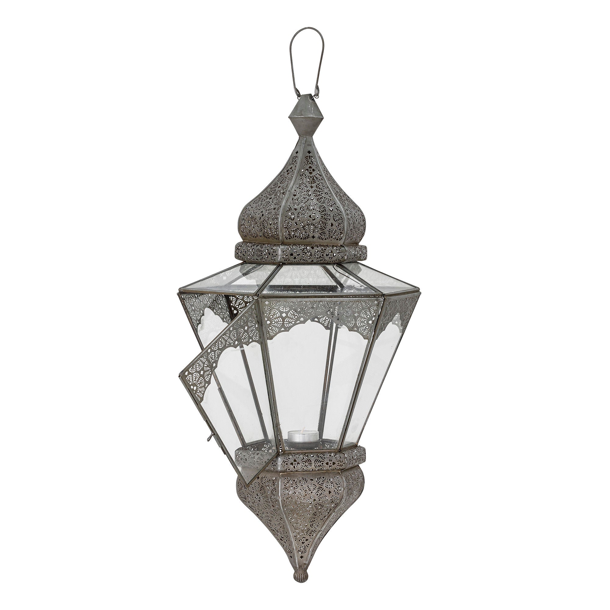 [product_category]-Bloomingville Isabell Lantern, Grey, Glass-Bloomingville-5711173269976-82050551-BLO-5