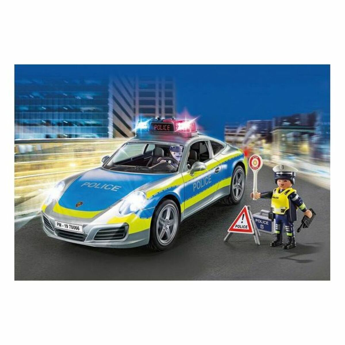 Playset Porsche 911 Carrera 4S Police Playmobil 70066 (36 stk)