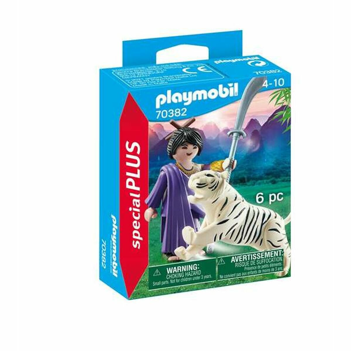 Figura articulada Playmobil 70382 Tiger Oriental 70382 (6 PC)