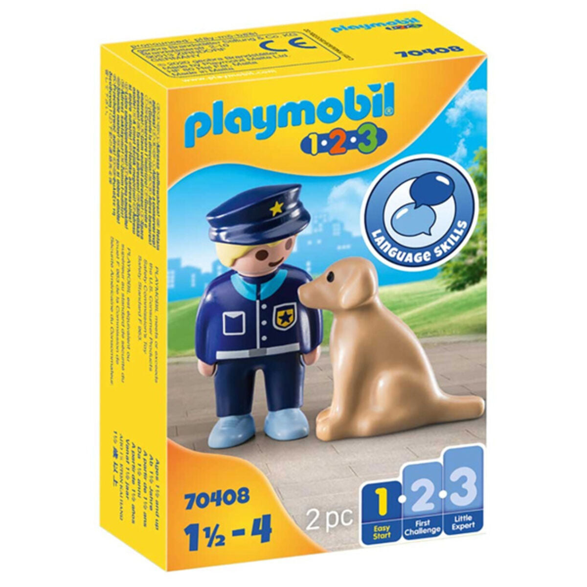 Playset -politi med hund 1 Easy Starter Playmobil 70408 (2 stk)