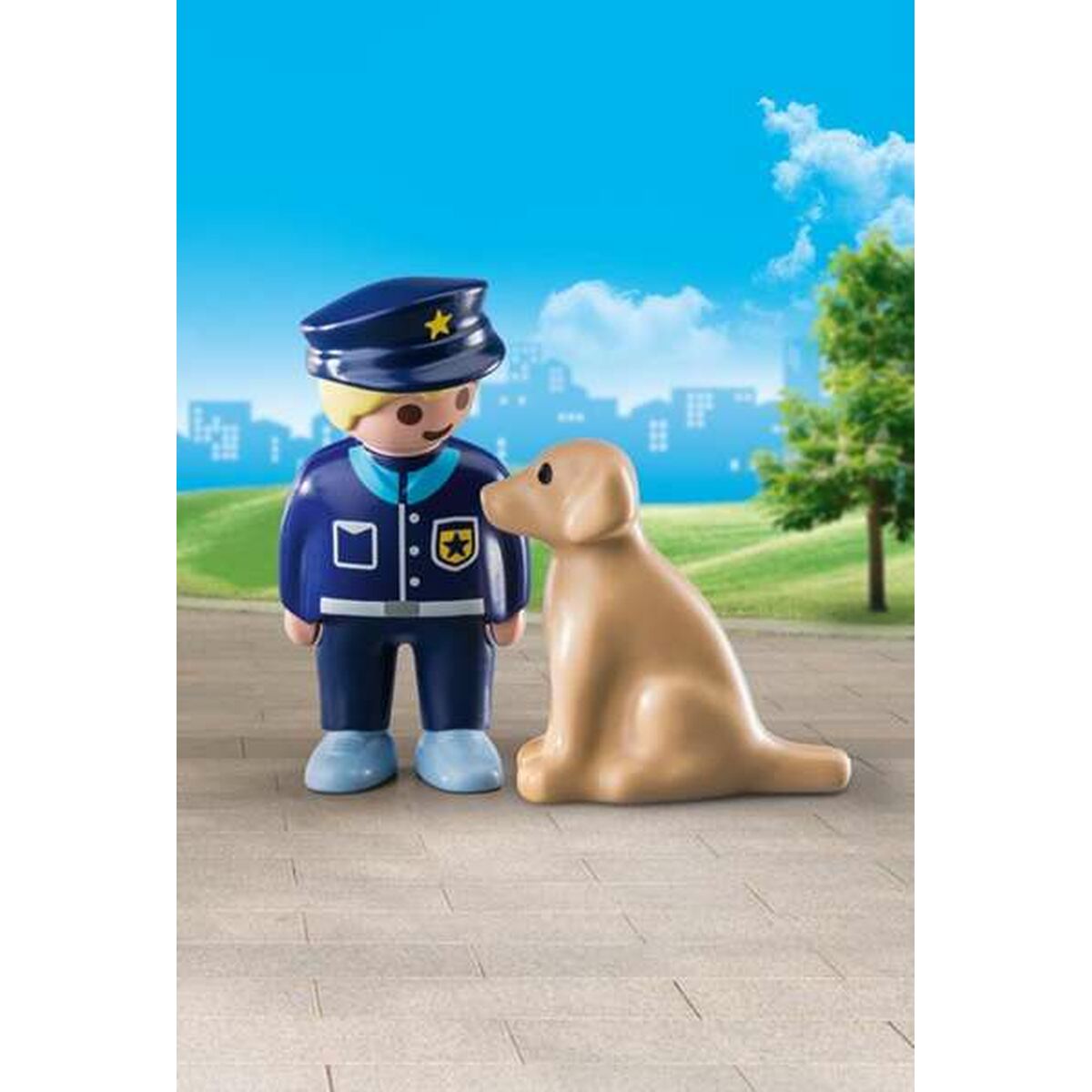 POLICÍA DE PLAYSET CON DOG 1 ESTAY STARTER PLAYMOBIL 70408 (2 PC)