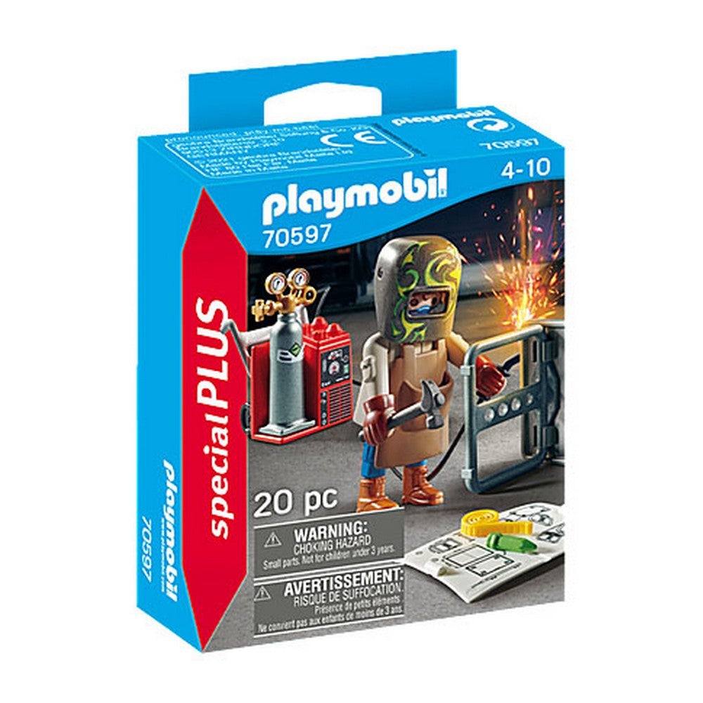 Playset PlayMobil Special Plus soldador con equipo 70597