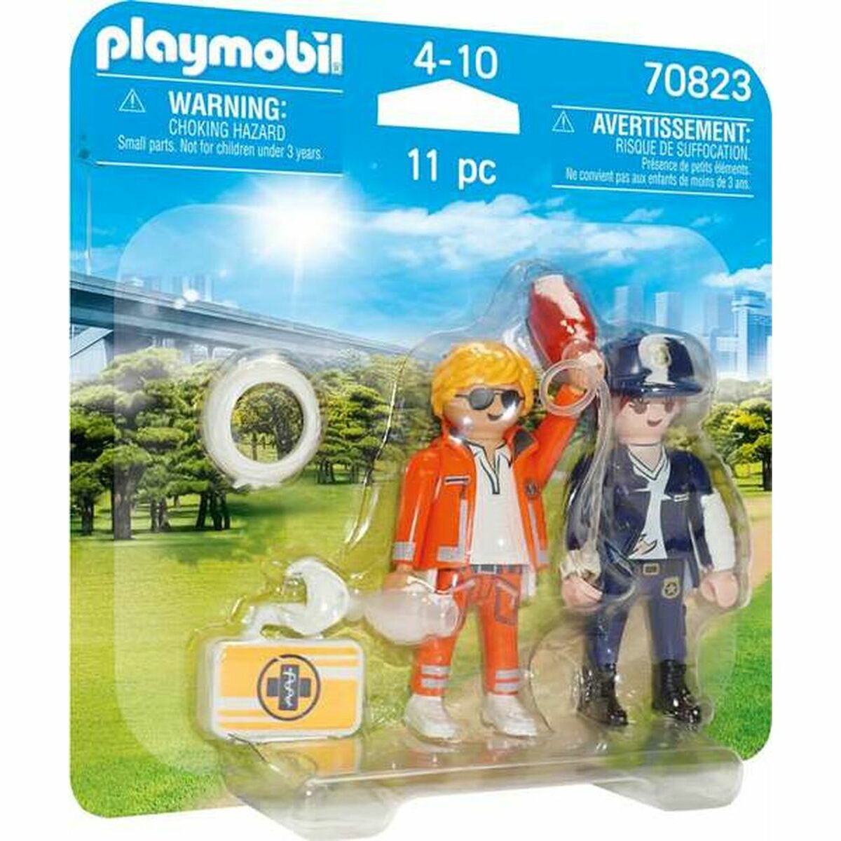 Playset Playmobil 70823 Docteur Police Officier 70823 (11 PC)