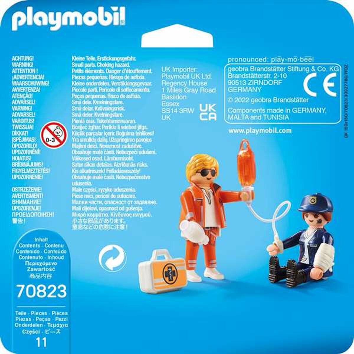 Playset PlayMobil 70823 Doctor Oficial de policía 70823 (11 PC)