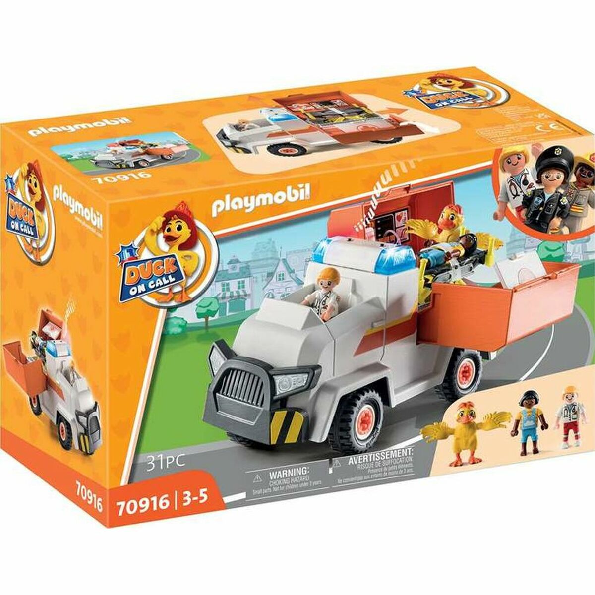 Playset Playmobil Duck på opkald til akut køretøj ambulance