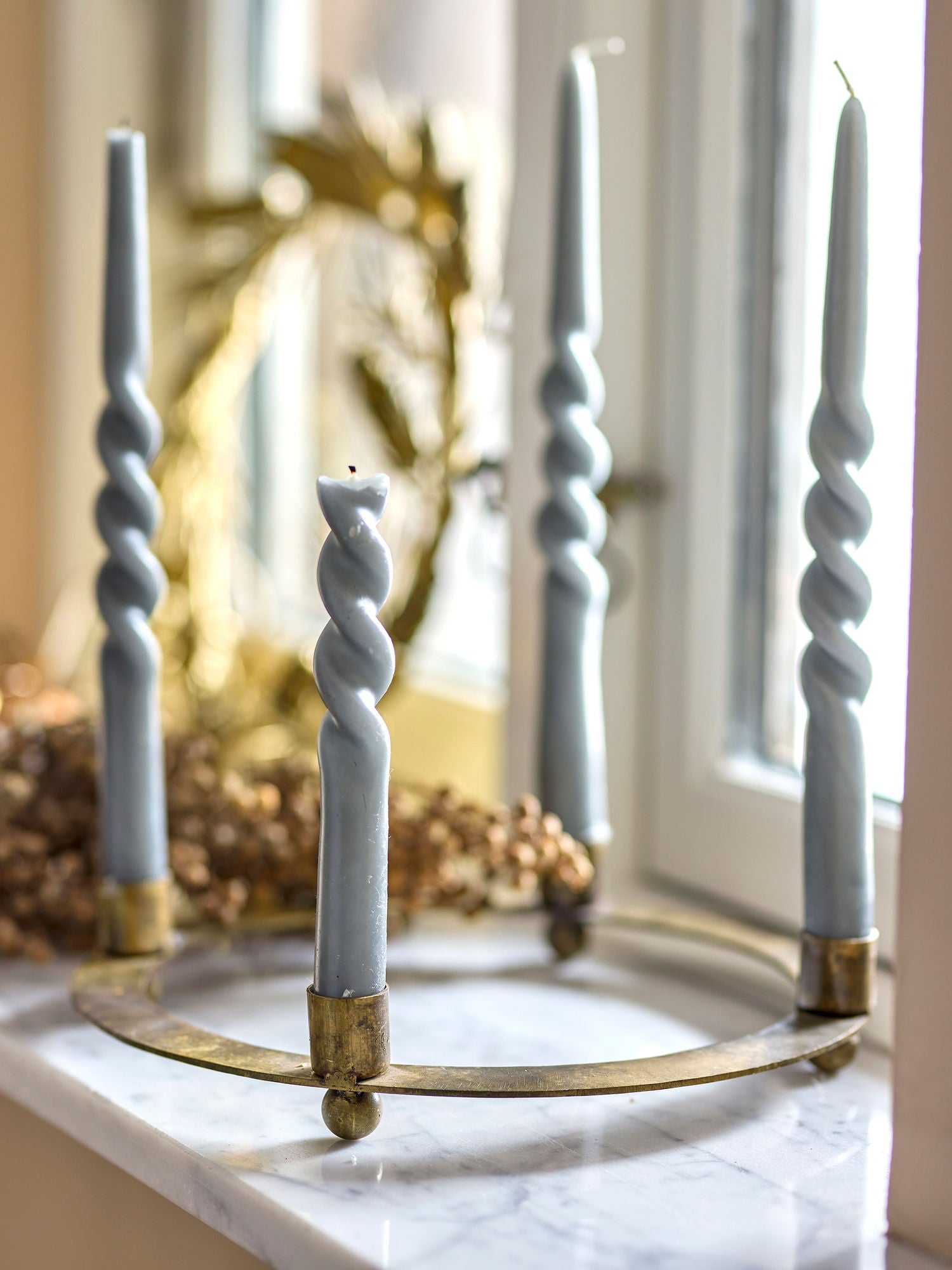 Bloomingville Gisela Advent Candle Holder, mässing, metall