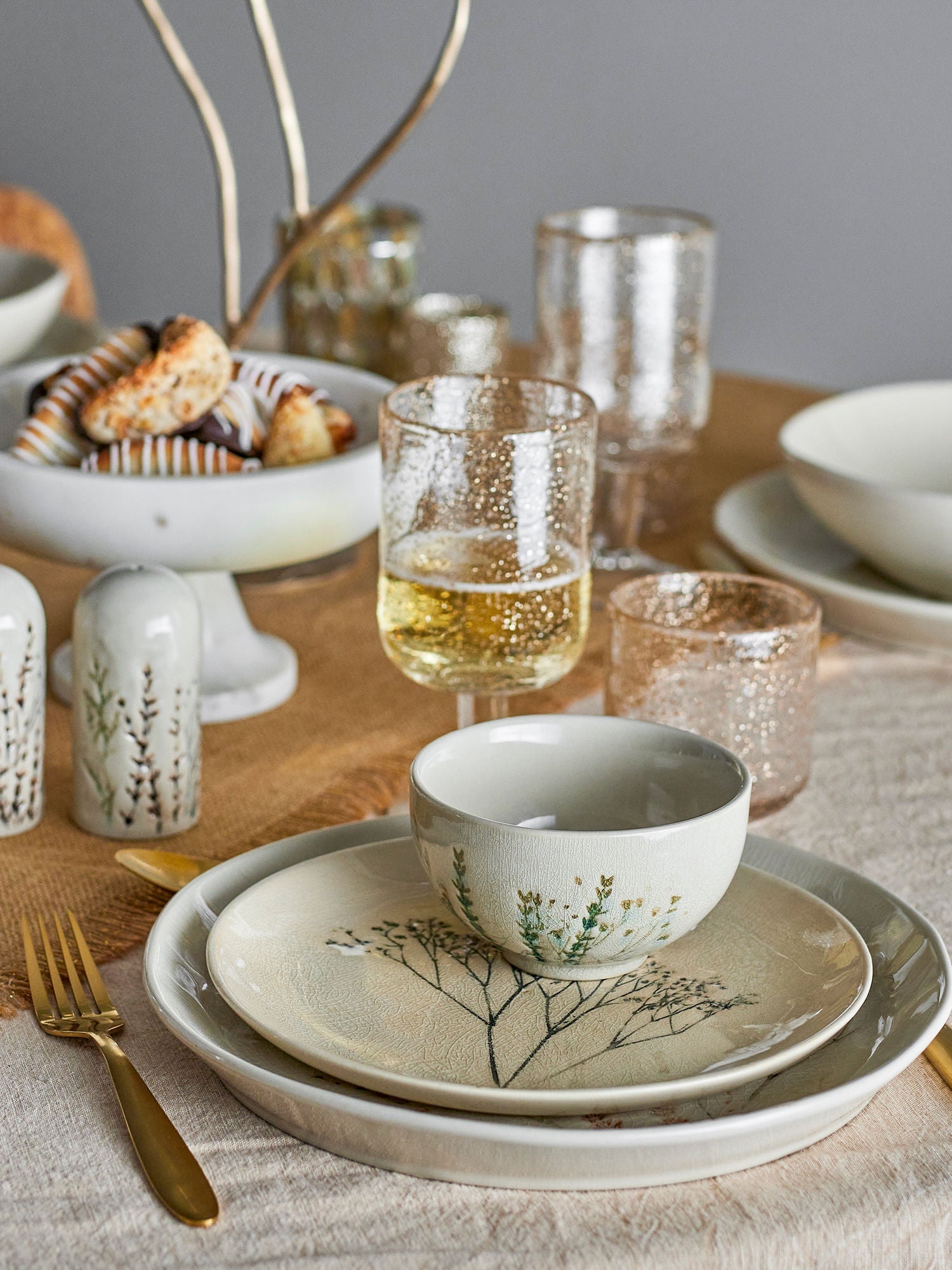 Set de desayuno de Bloomingville Bea, naturaleza, gres