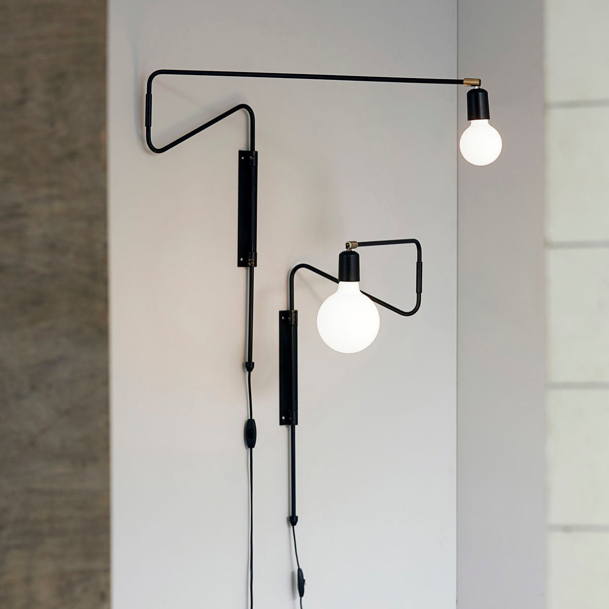 Lampe murale de la maison Doctor, Hdswing, noir