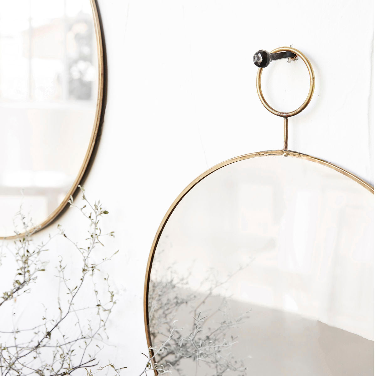 House Doctor Mirror, Hdhe Loop, Brass