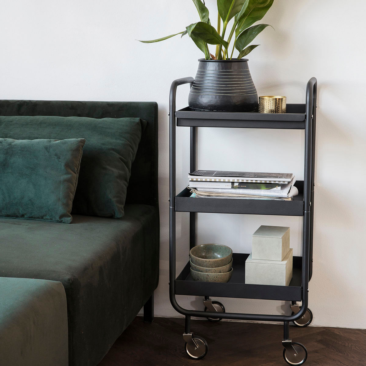 Huis Doctor Trolley, Hdroll, zwart