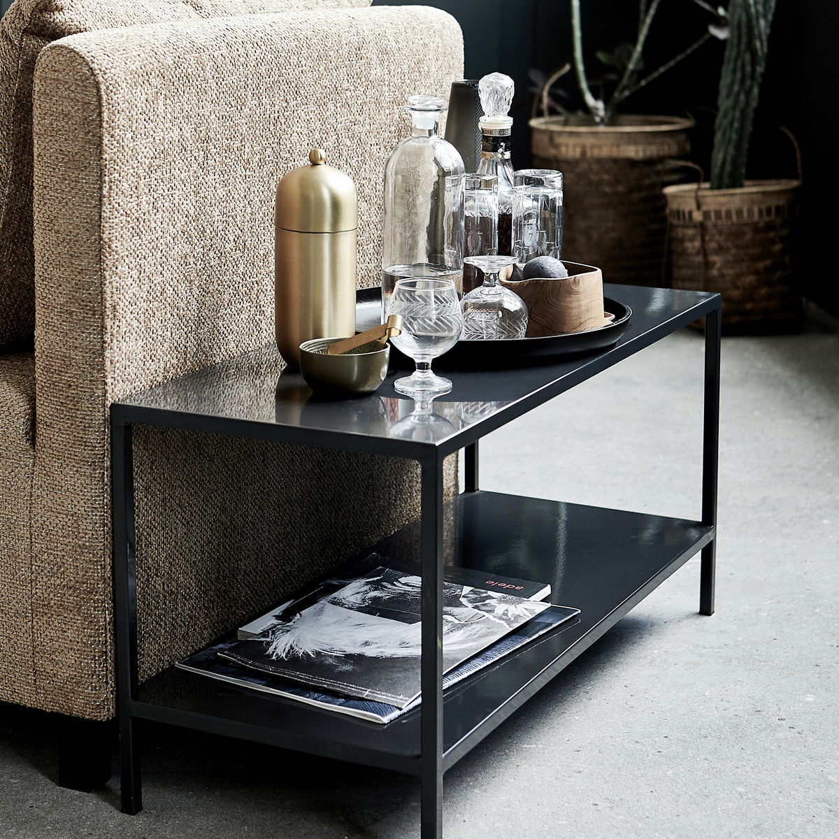 Table d'appoint Doctor House, hdfari, noir