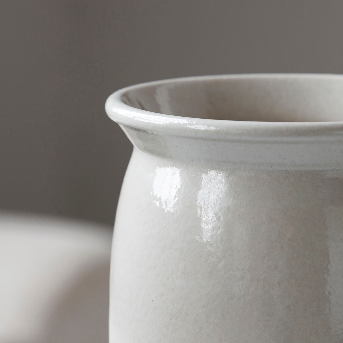 Meraki Ceramic jar, Shellish grey