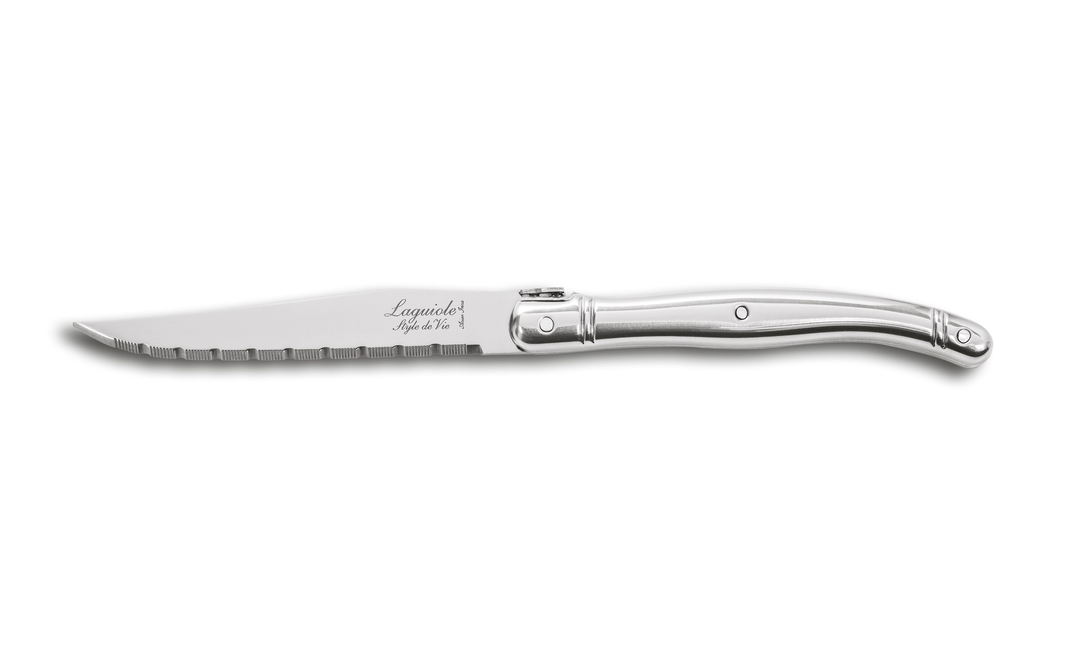 Stil de vie autentique laguiole premium line bøf knive 6 stykker sæt, rustfrit stål