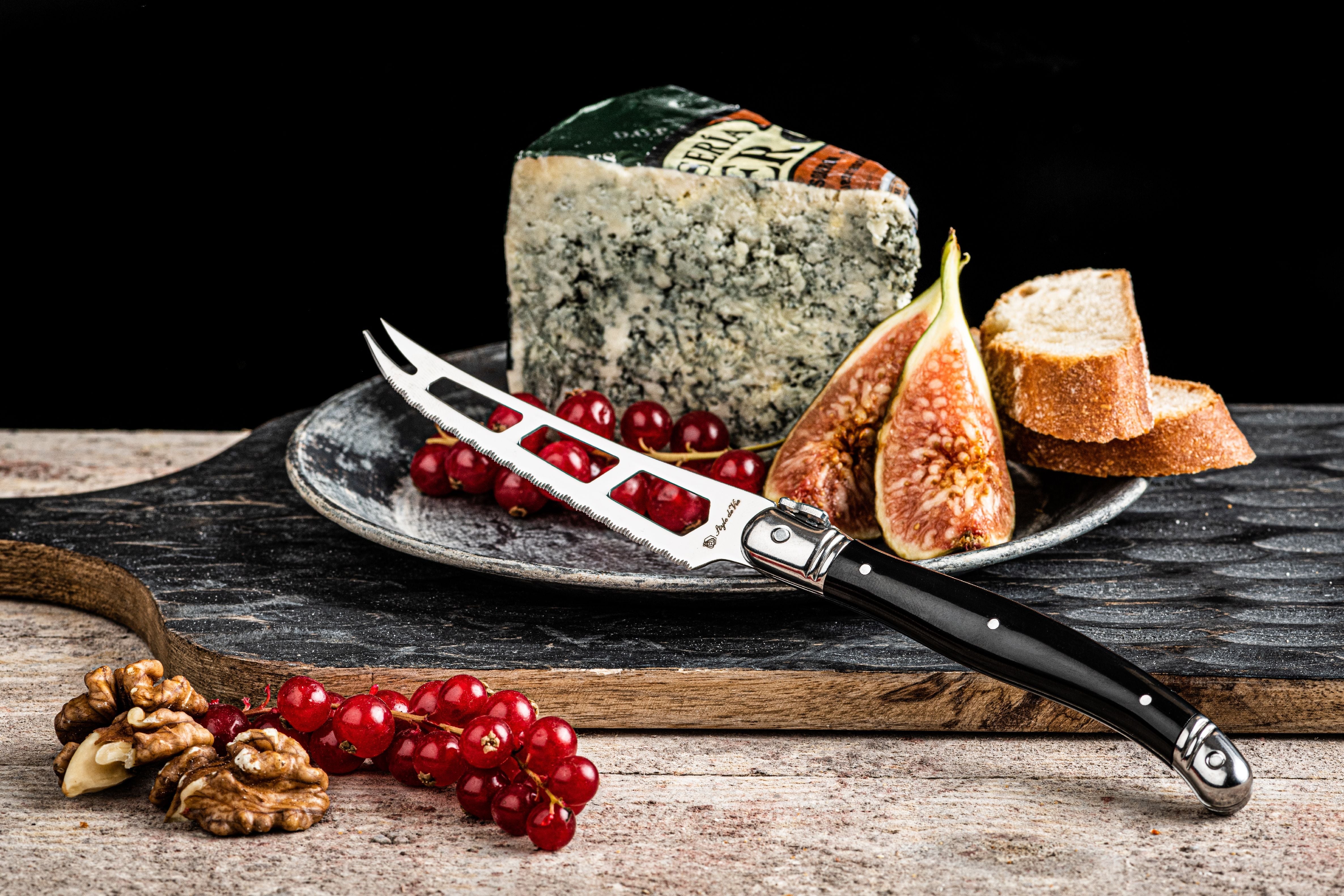 Style de Vie Authentique Laguiole Premium Line Cheese Messer, schwarz