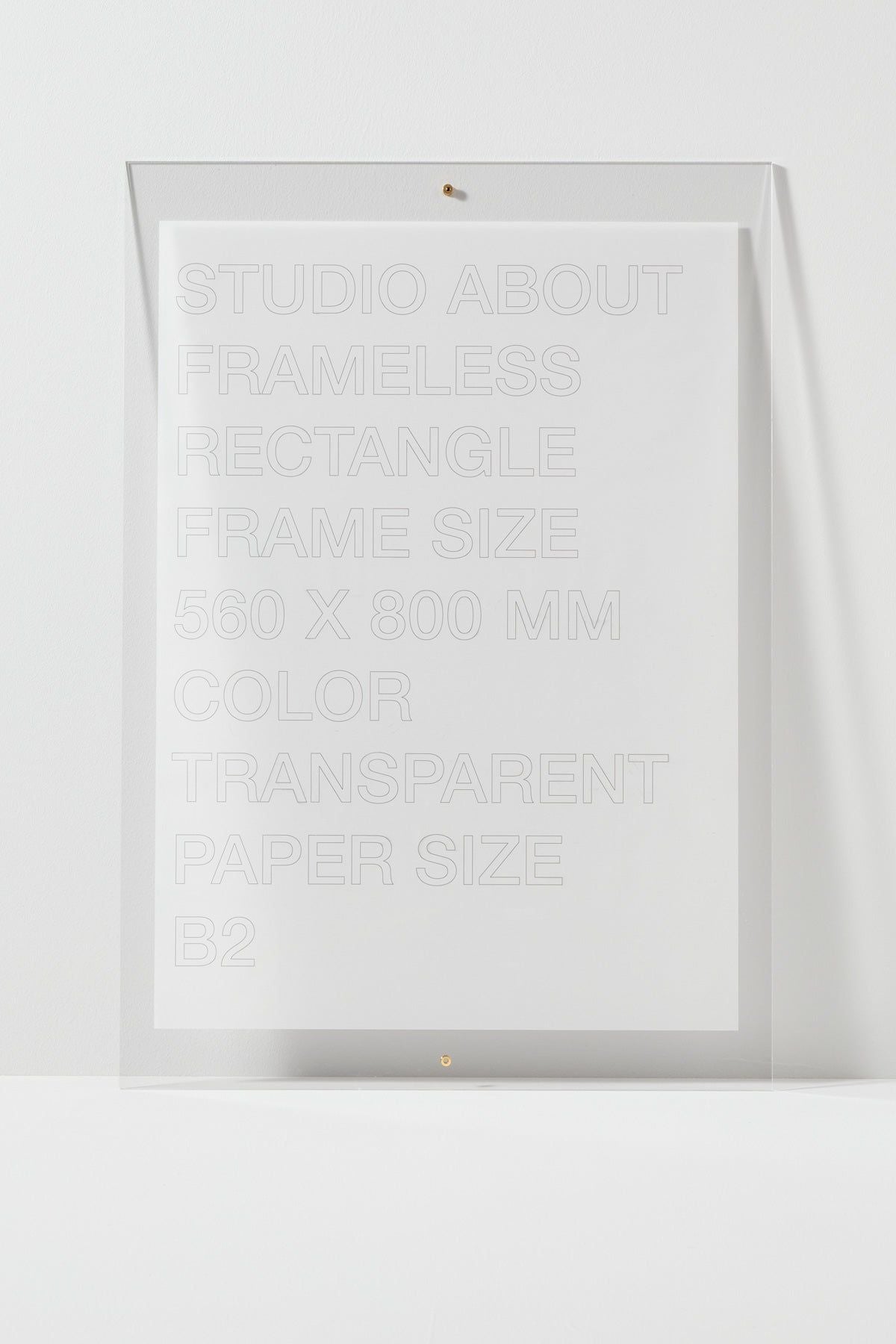 Studio About Frameless Frame B2 Rectangle, Transparent