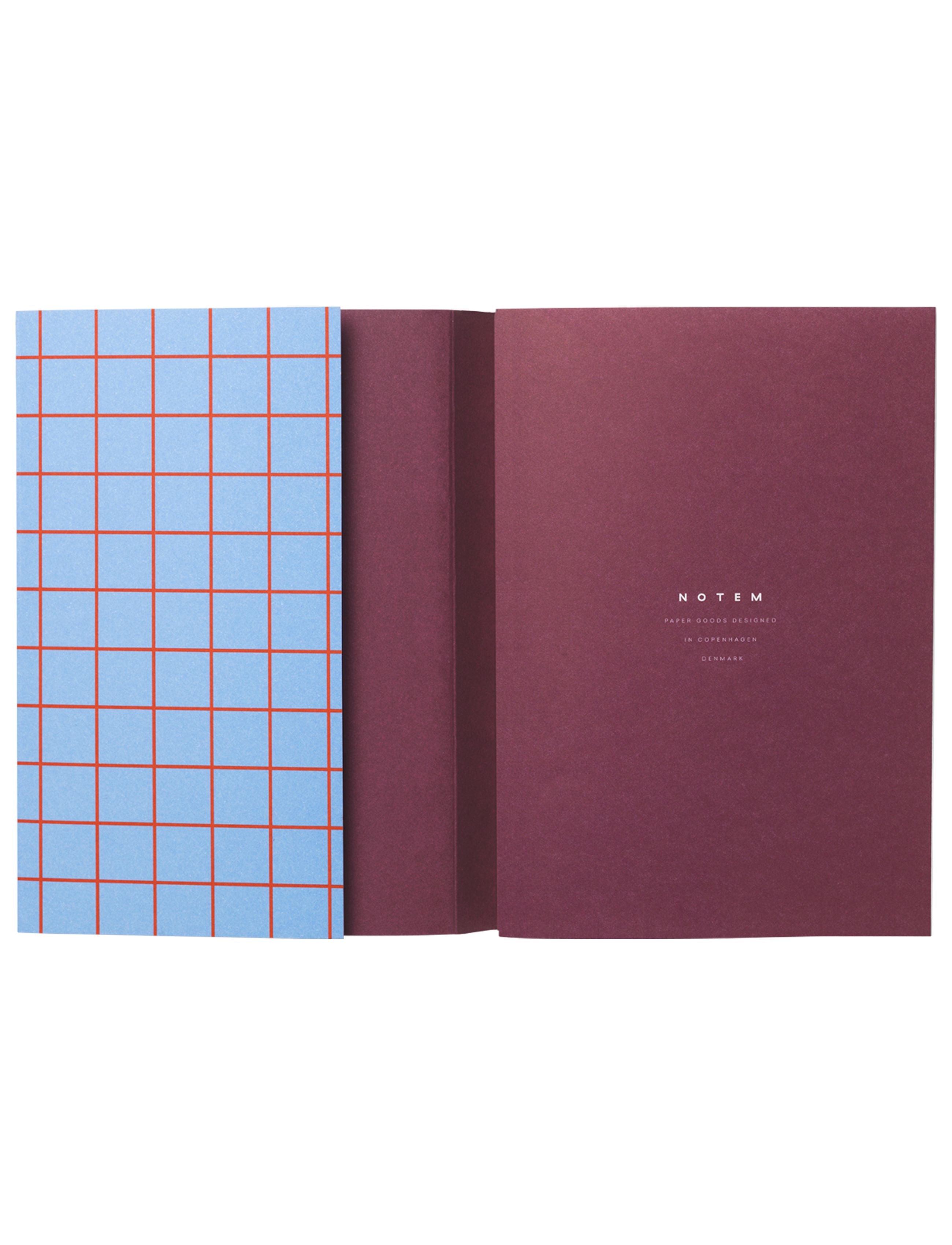 Notem Studio Uma Flat Lay Paper Notebook Small, Light Blue