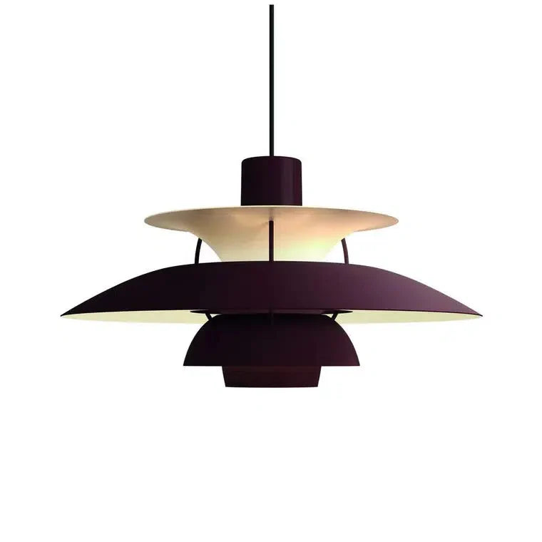 Louis Poulsen PH 5 Pendant Monochrome, Burgundy