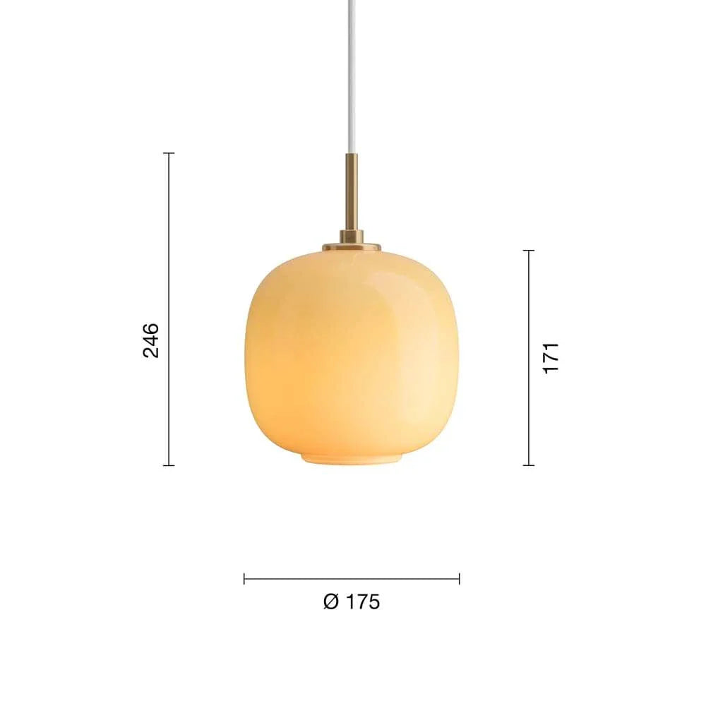 Louis Poulsen Vl45 Radiohus Pendant E14 ø175, Glossy Amber