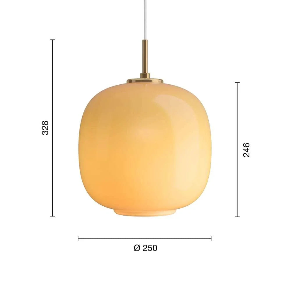 Louis Poulsen Vl45 Radiohus Pendant E27 ø250, Glossy Amber