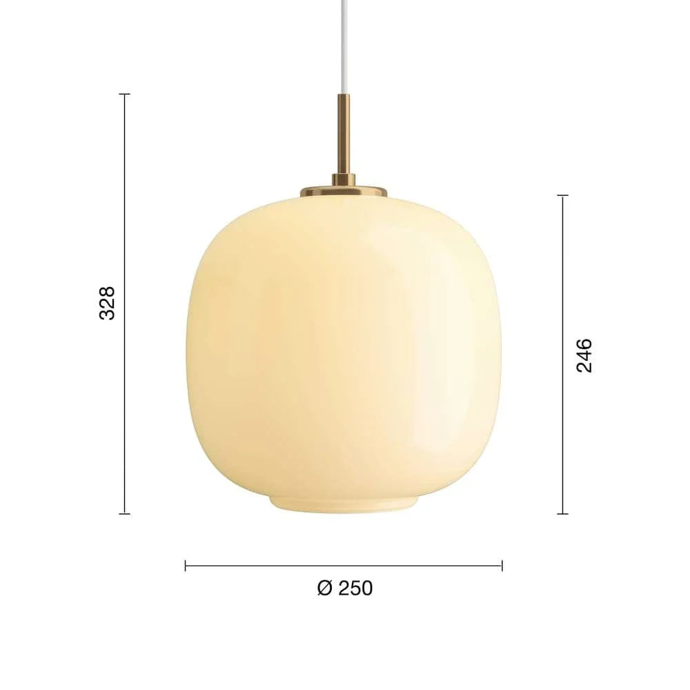 Louis Poulsen Vl45 Radiohus Pendant E27 ø250, Glossy Pale Yellow