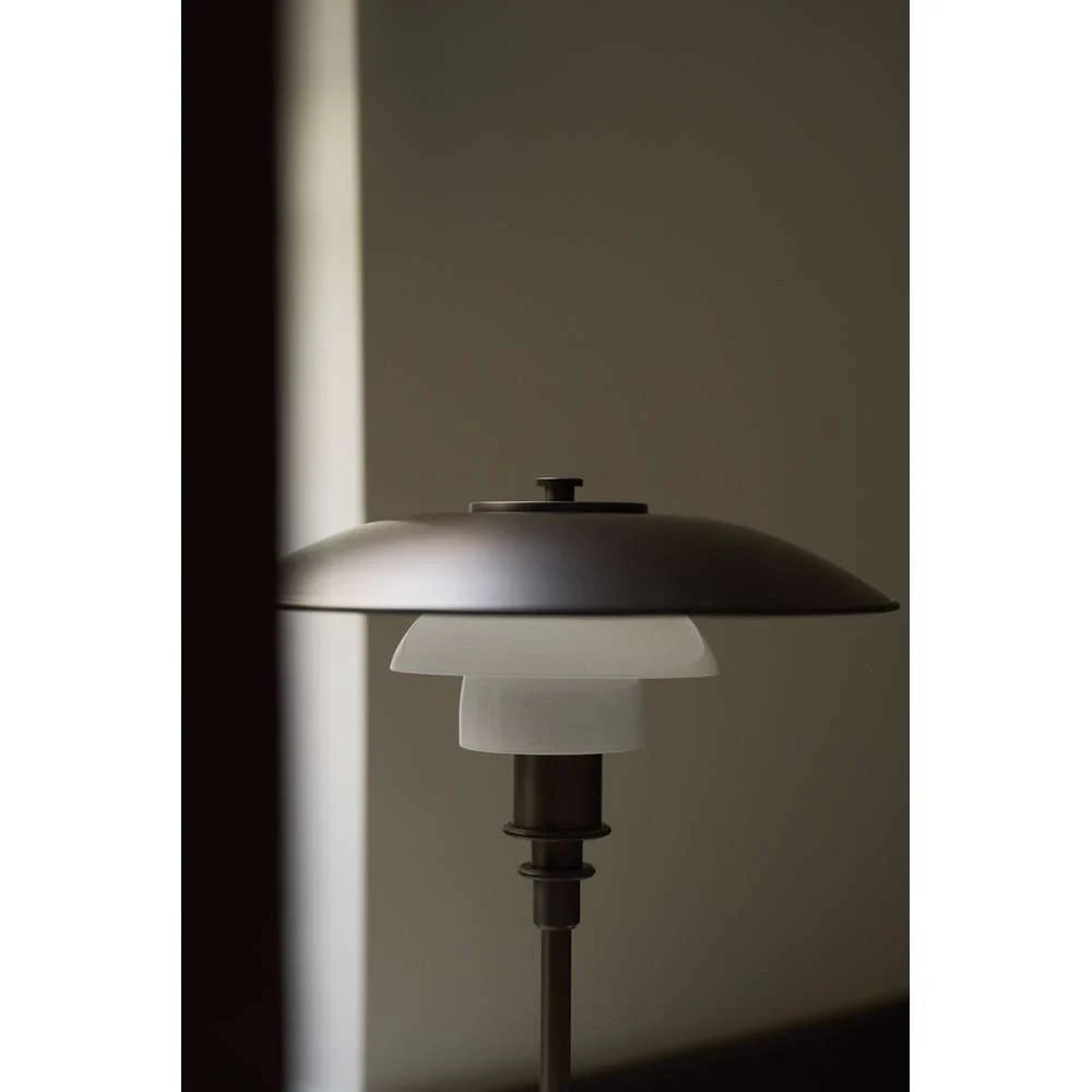 Louis Poulsen Ph3/2 Table Lamp, Aged Brass/Opal Glass