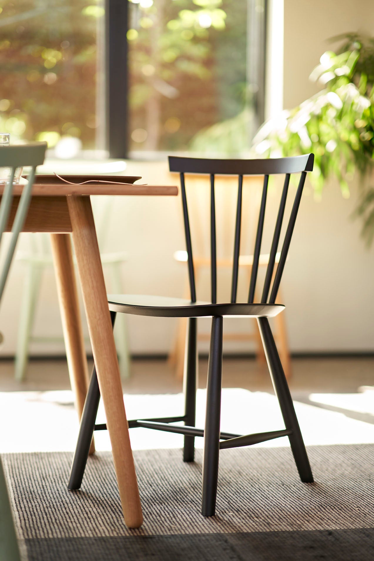 Fdb Møbler Poul M. Volther J46 Chair Nordic Swan Ecolabel Beech, Jet Black