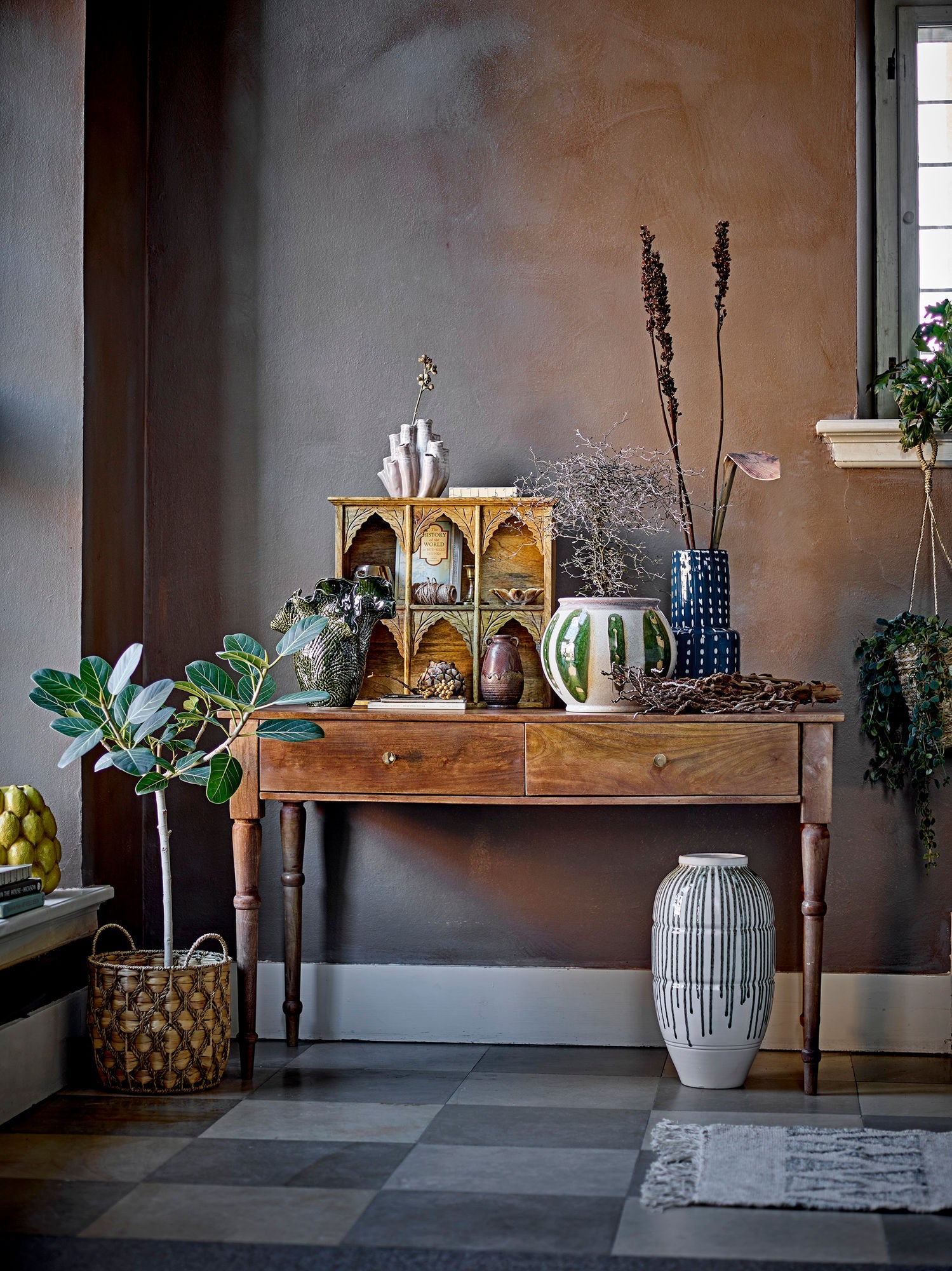 Creatieve verzameling Betton Console Table, Brown, Mango