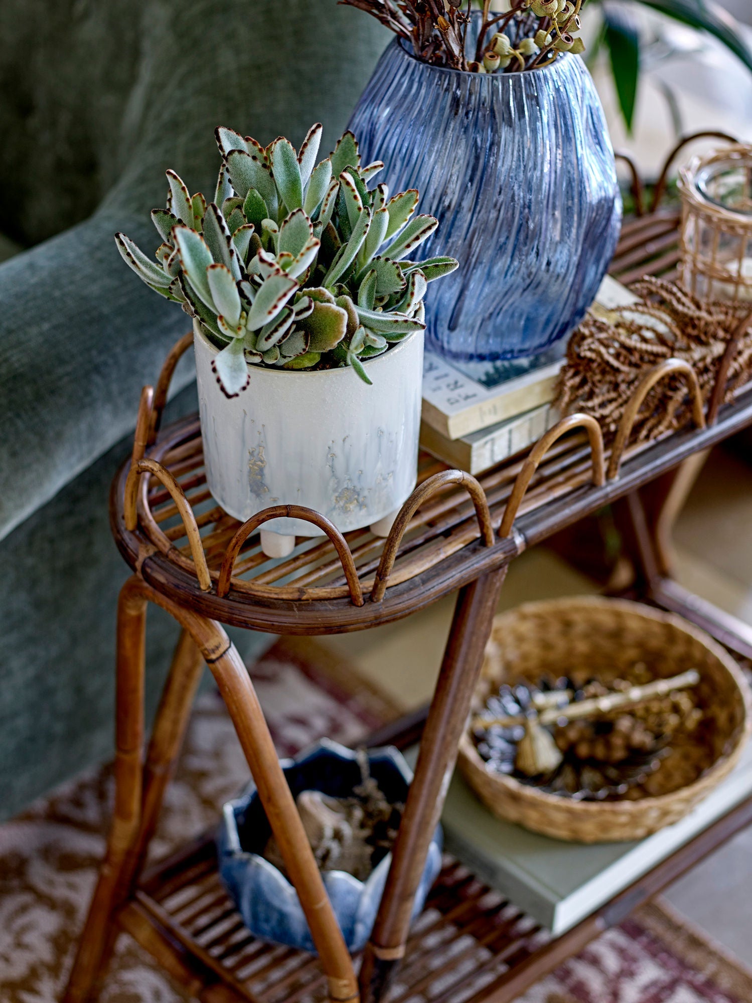 Creative Collection Sanibel Side Table, Brown, Rattan