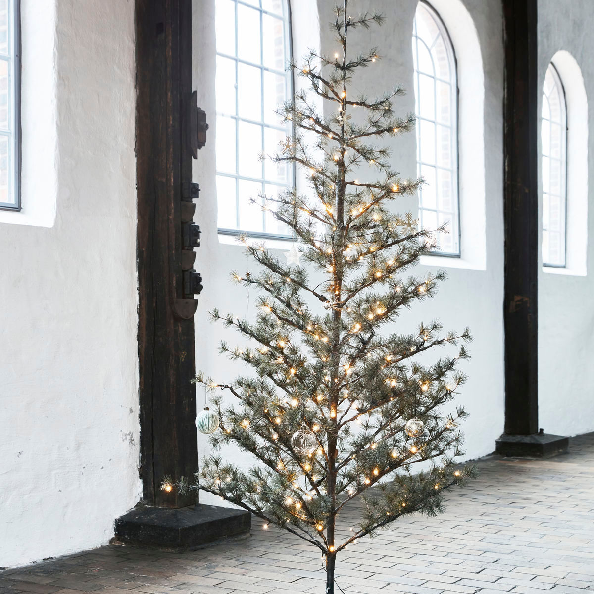 Casa Doctor Árbol de Navidad w. LED, HDPIN, Naturaleza