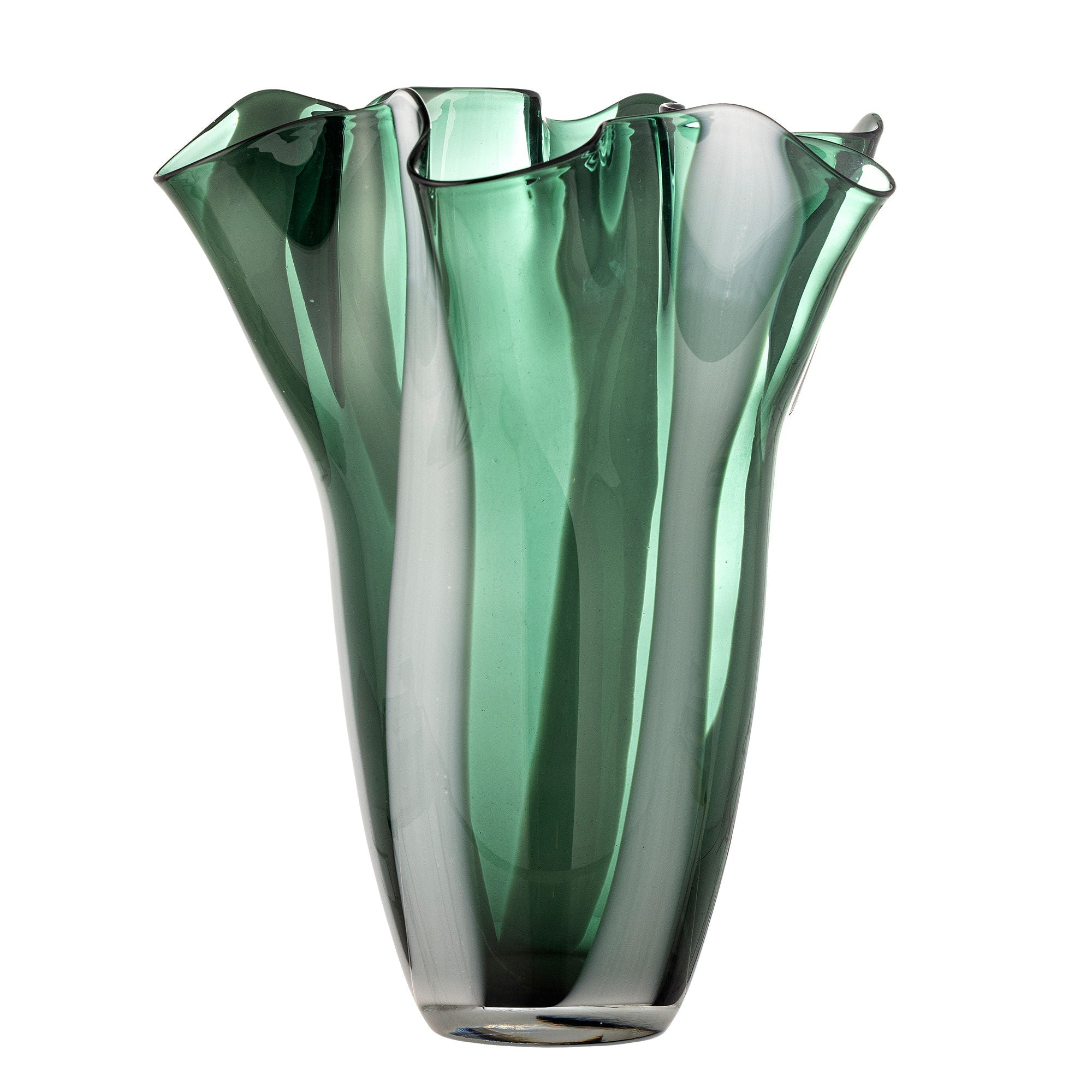 Kreative Sammlung Lettice Vase, Grün, Glas