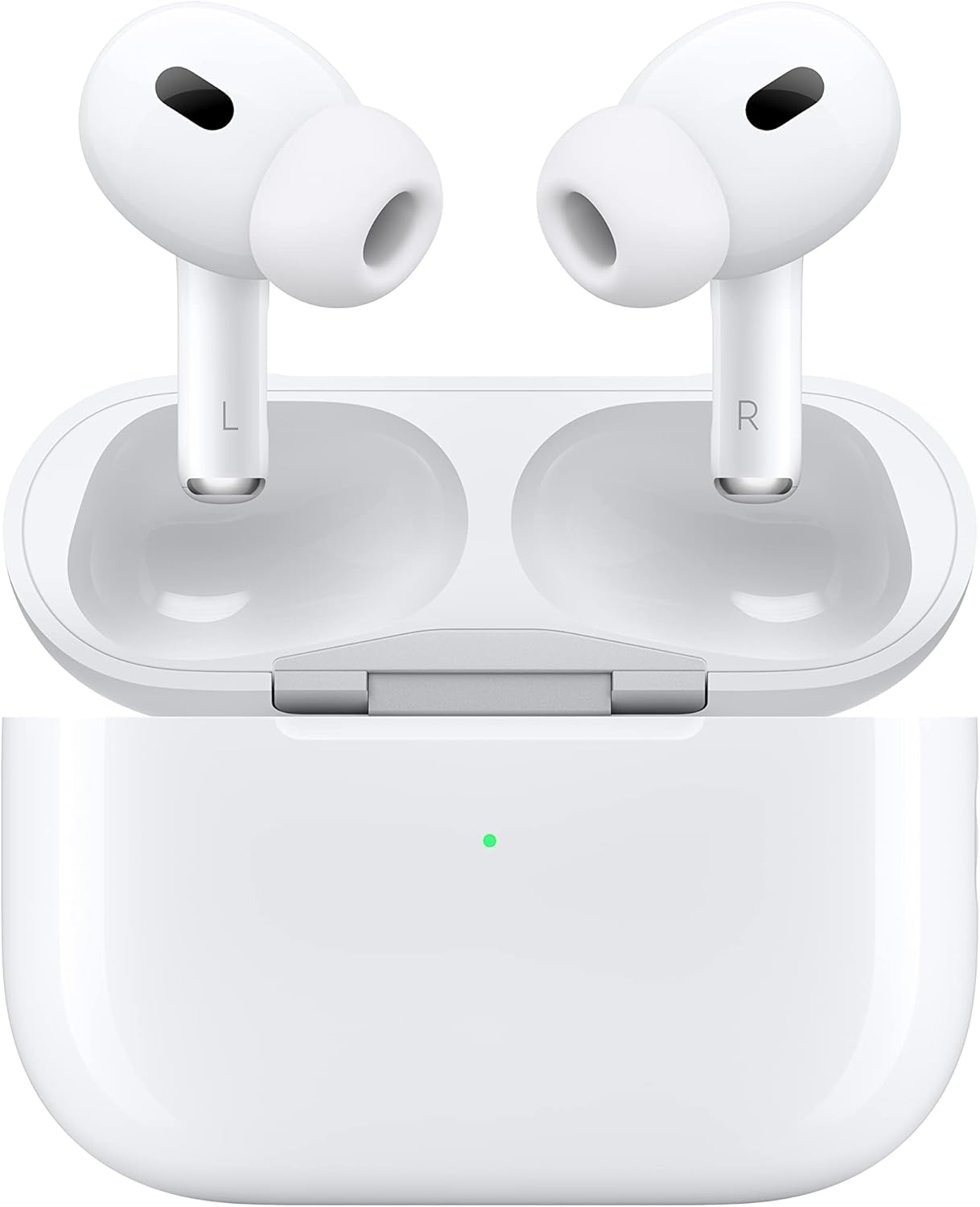 Apple AirPods Pro 2 Draadloze In-Ear Oordopjes, Bluetooth Oordopjes, Actieve Ruisonderdrukking, Hoortoestelfunctie, Transparantiemodus, Gepersonaliseerd 3D Audio, Hi-Fi Geluid, H2 Chip, Opladen via USB-C 