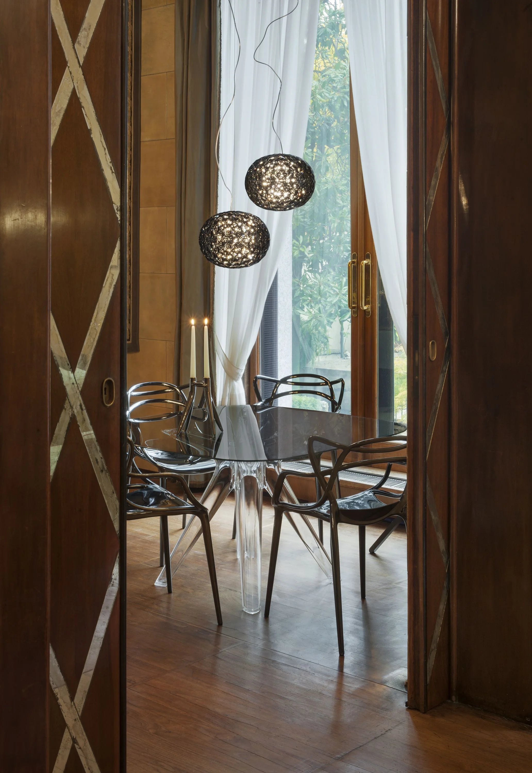 Kartell Sir Gio Tischquadrat, Kristall/Gelb