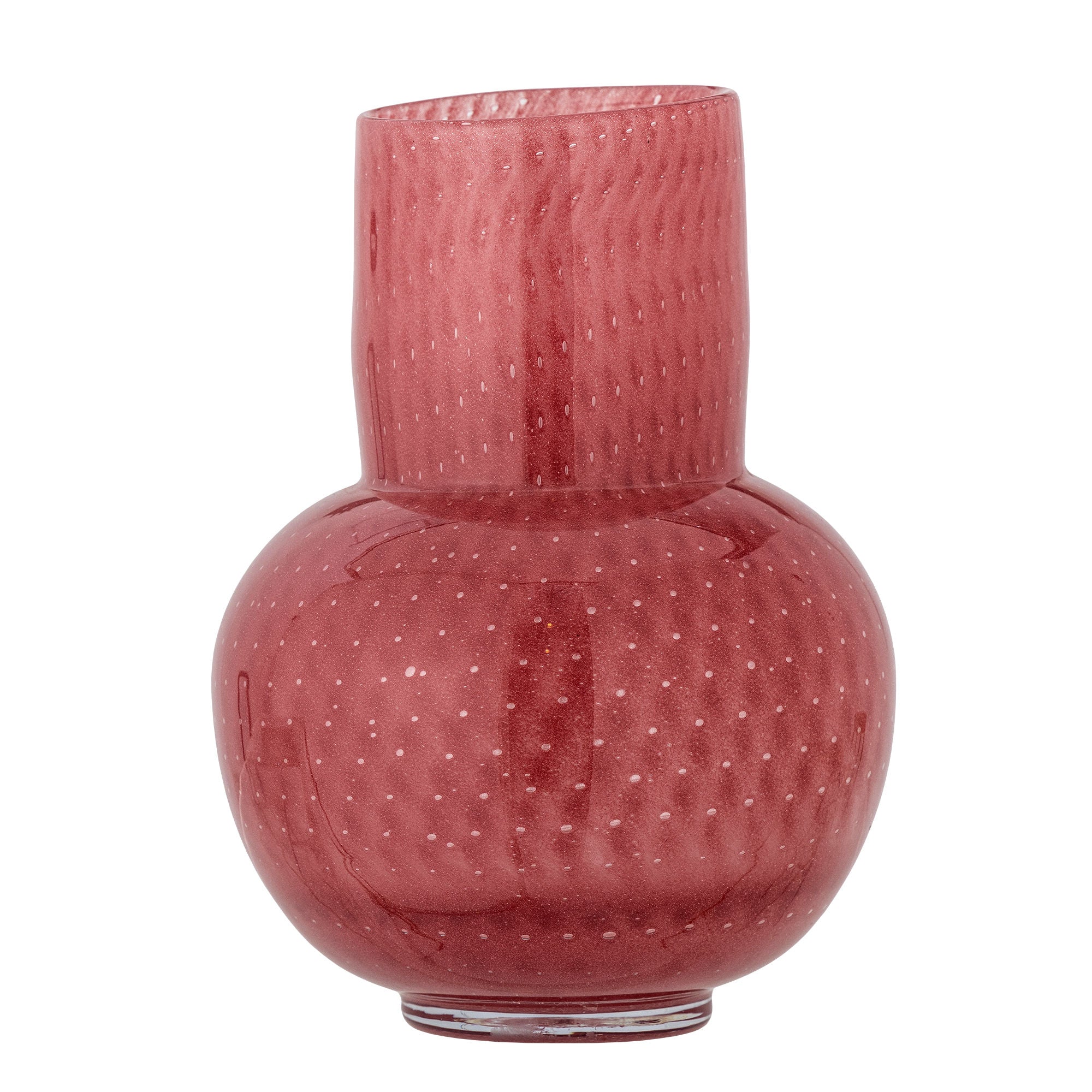 Bloomingville Roscoe Vase, Rose, Glass