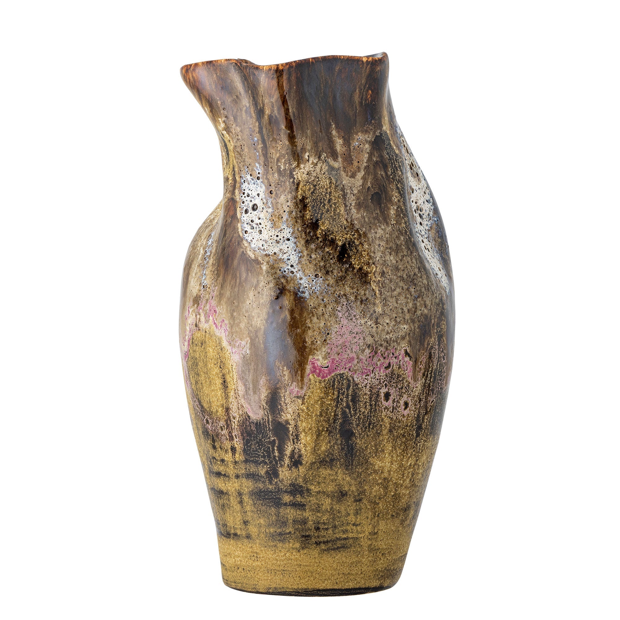 Bloomingville Benoit Vase, Brown, steengoed