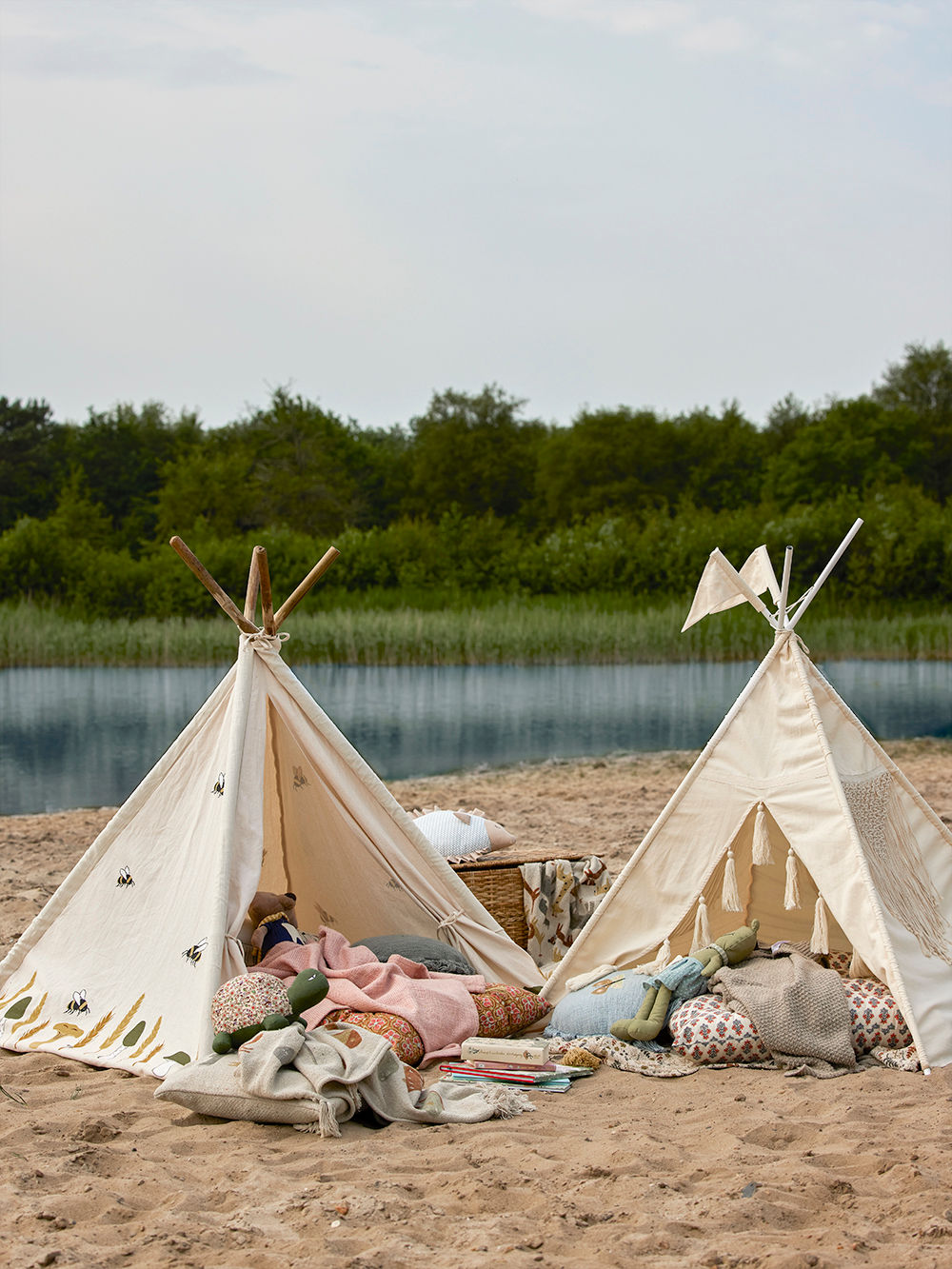 Bloomingville Mini Fardin Kinder Tipi, Natur, Baumwolle