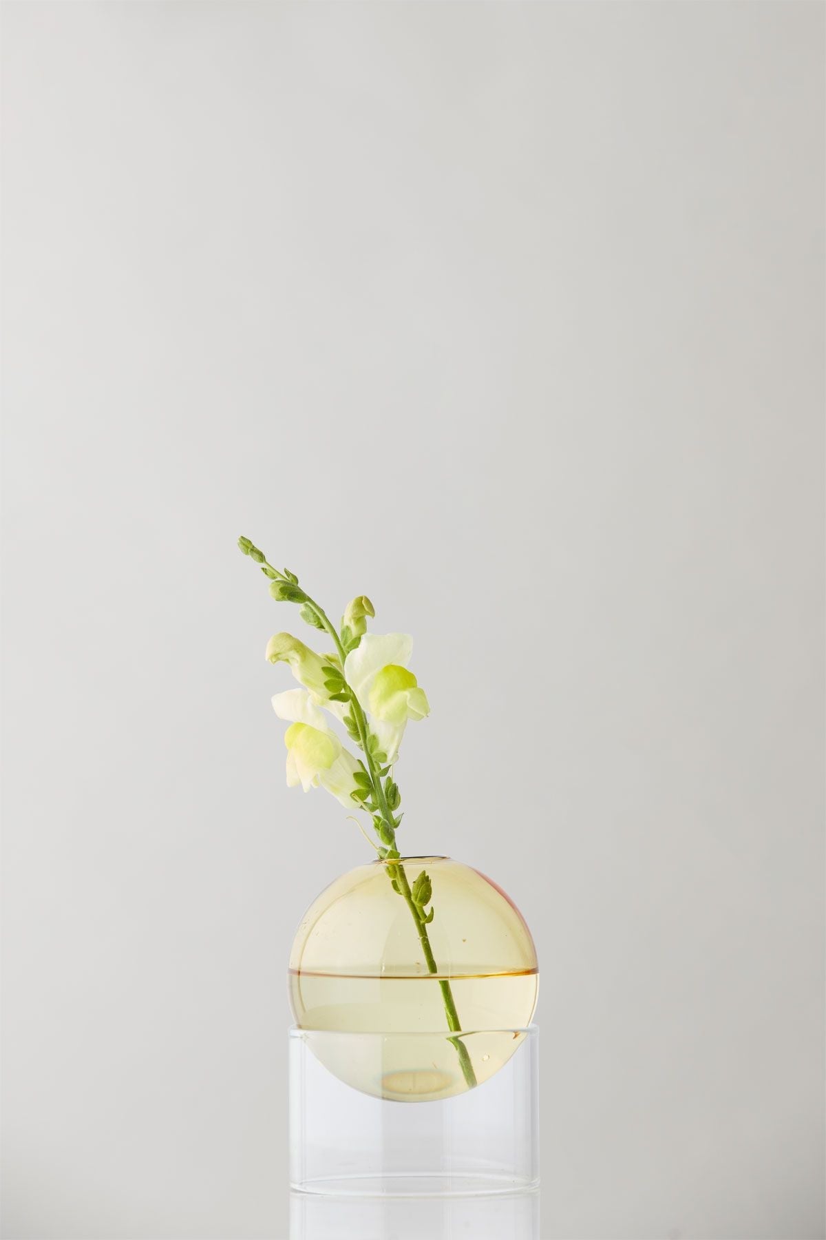 Studio über stehende Blumenblasen Vase 10 cm, gelb
