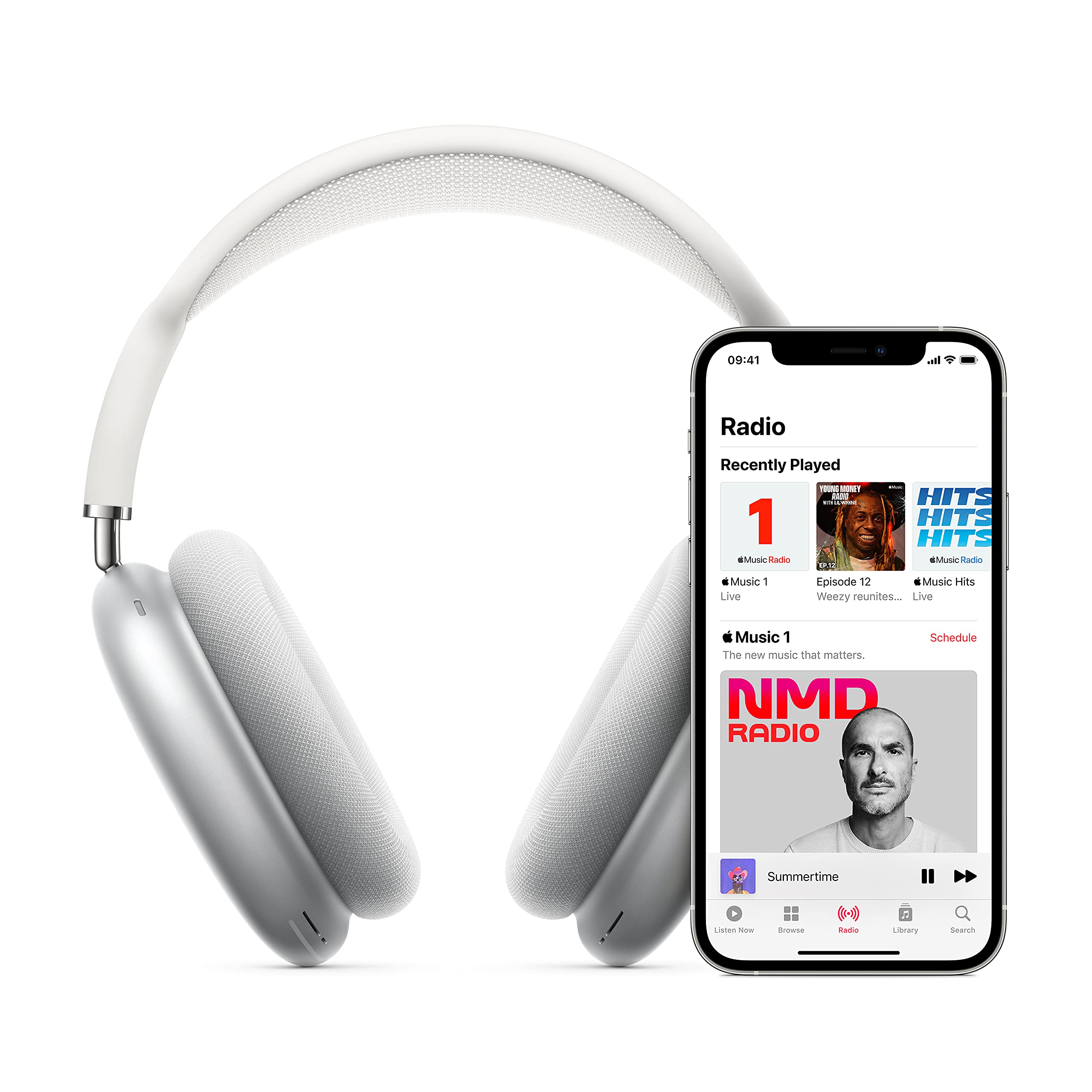 Apple AirPods Max Wireless Kopfhörer, aktive Geräuschunterdrückung auf Pro Level, Transparenzmodus, personalisiertes 3D-Audio, USB-C Ladecase, Blau 