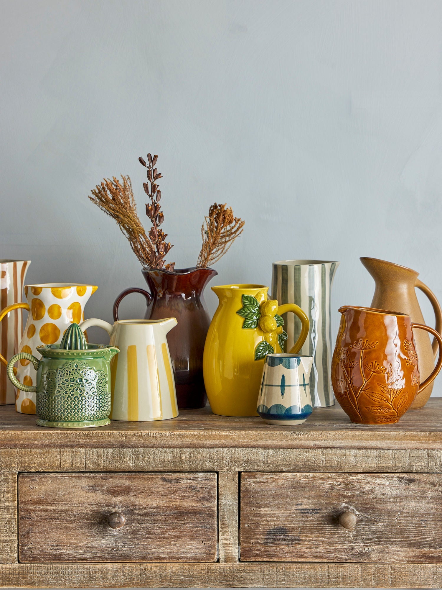 Colección creativa Allium Milk Jug & Sugar Bowl, Blue, Stoneware