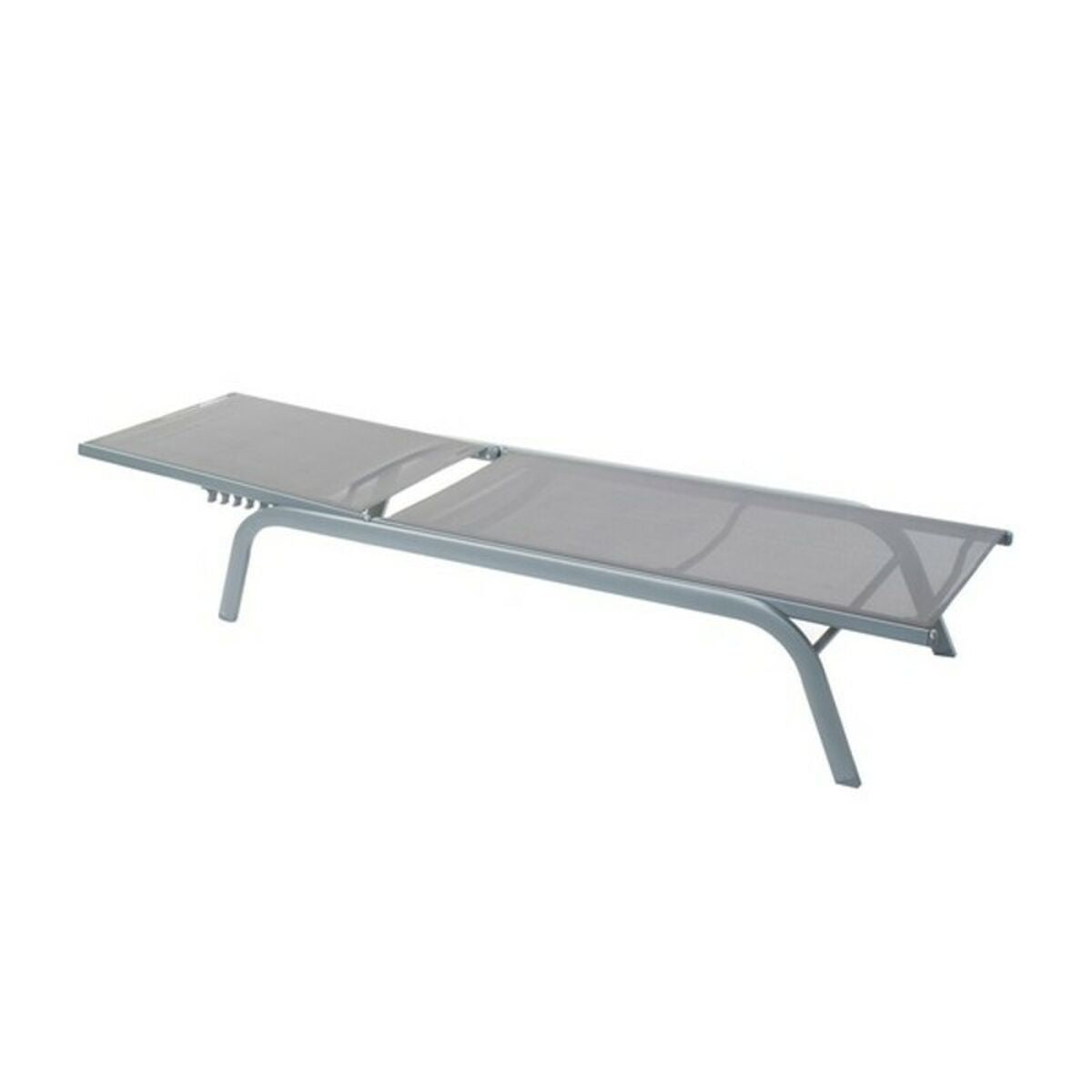 Decoración del hogar Sun Lounger DKD reclinando aluminio de PVC gris oscuro (191 x 58