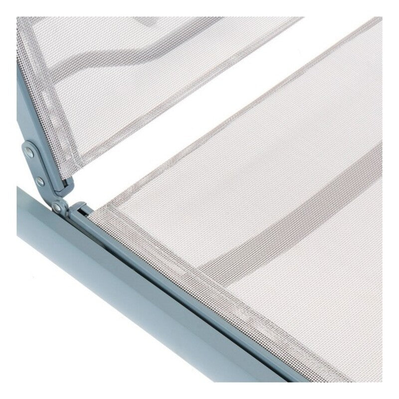 Decoración del hogar DKD Sun Lounger aluminio de PVC reclinable (191 x 58 x 98 cm)